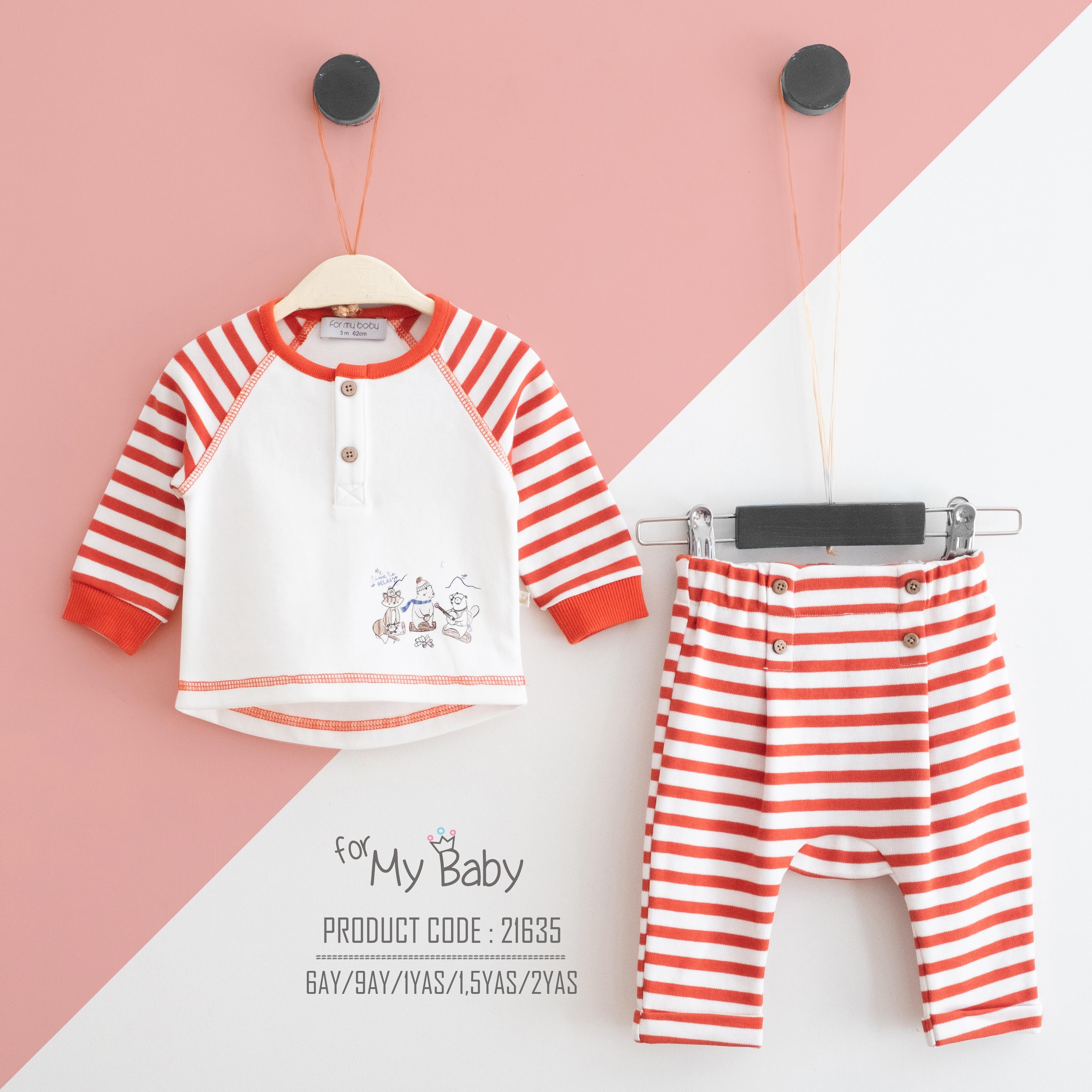 ForMyBaby - CAMPİNG ÇİZGİLİ 2'Lİ TAKIM