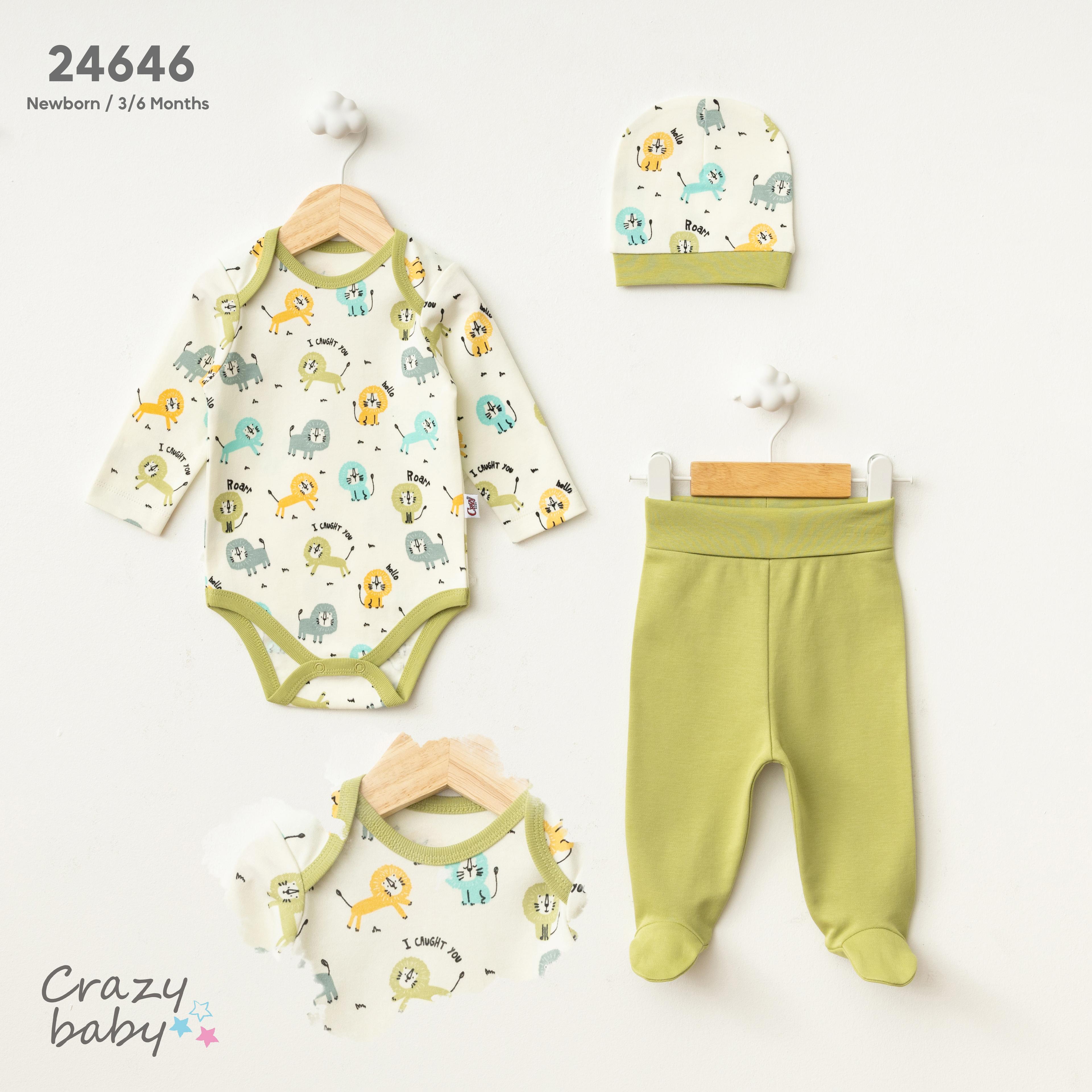 CrazyBaby - LİON BODY 3'LÜ TAKIM