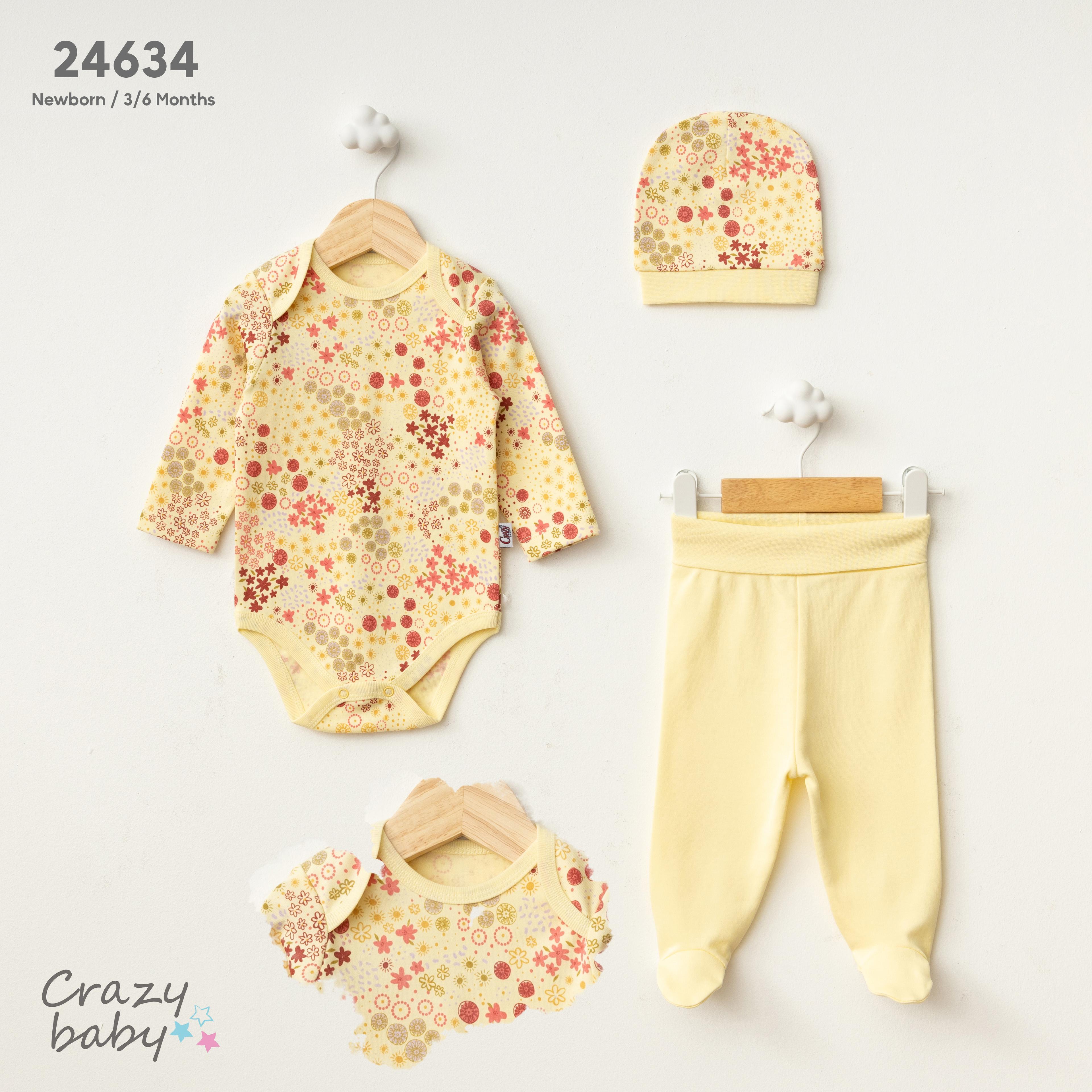 CrazyBaby - FLOWERS BODY 3'LÜ TAKIM