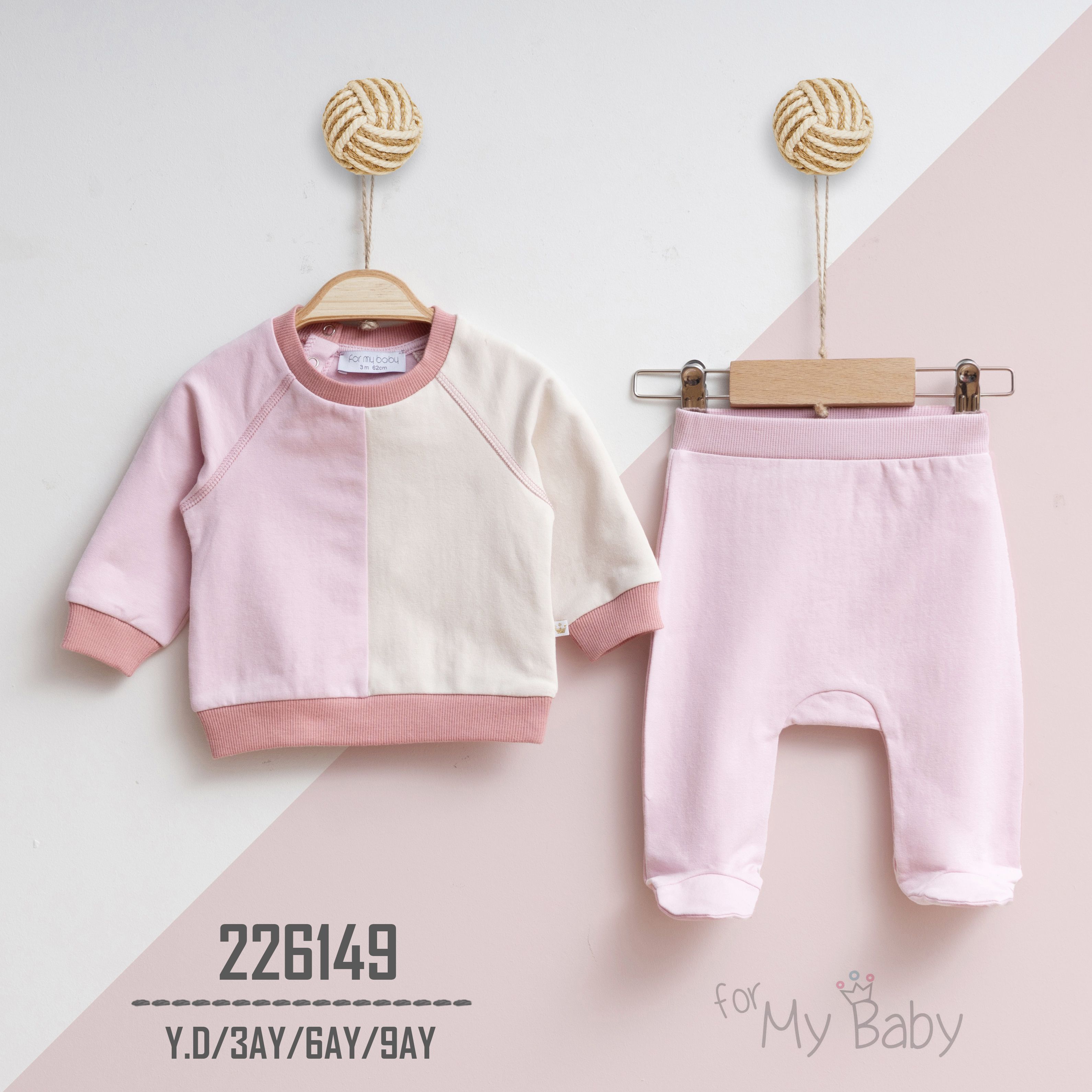 ForMyBaby - 2'Lİ TAKIM - Pembe-Krem