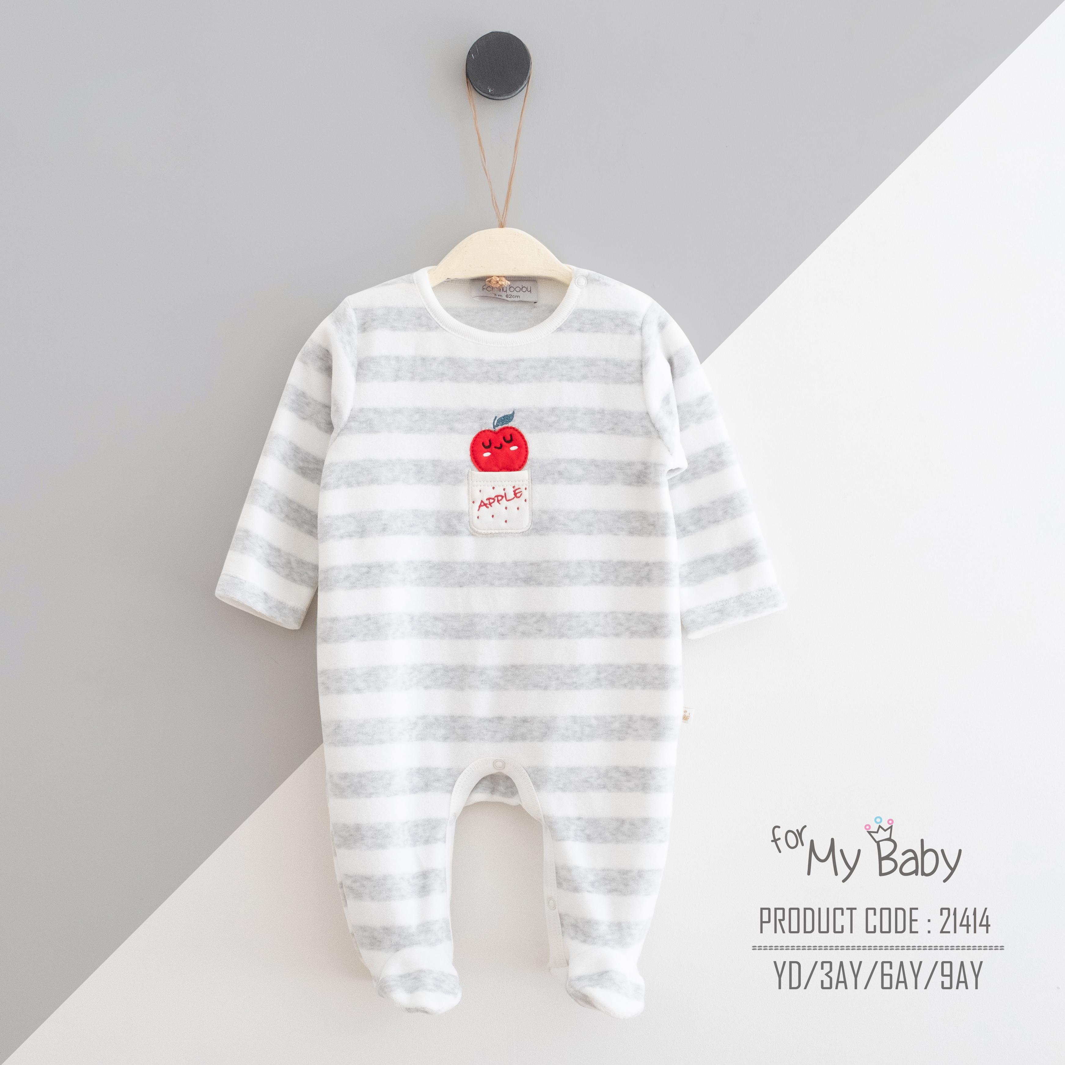 ForMyBaby - KUALA TULUM KAHVERENGİ - Gri - Beyaz Çizgili