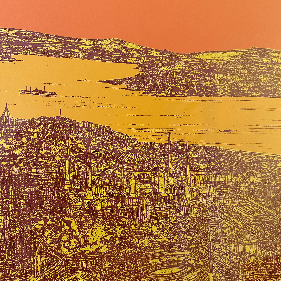 Devrim Erbil - 14/100 İstanbul; Sultanahmet 2009 - 80x75 cm Orijinal Islak İmzalı Serigrafi Baskı