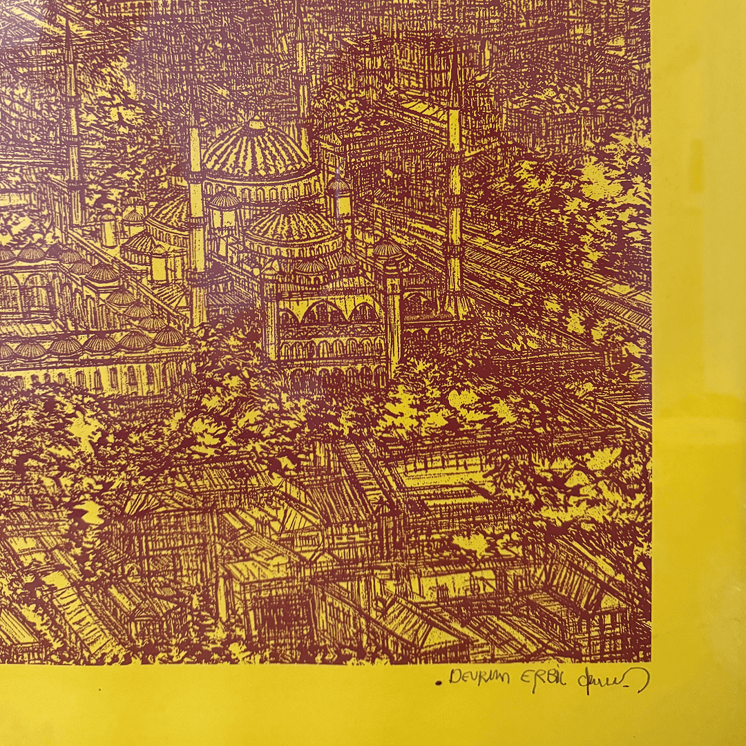 Devrim Erbil - 14/100 İstanbul; Sultanahmet 2009 - 80x75 cm Orijinal Islak İmzalı Serigrafi Baskı