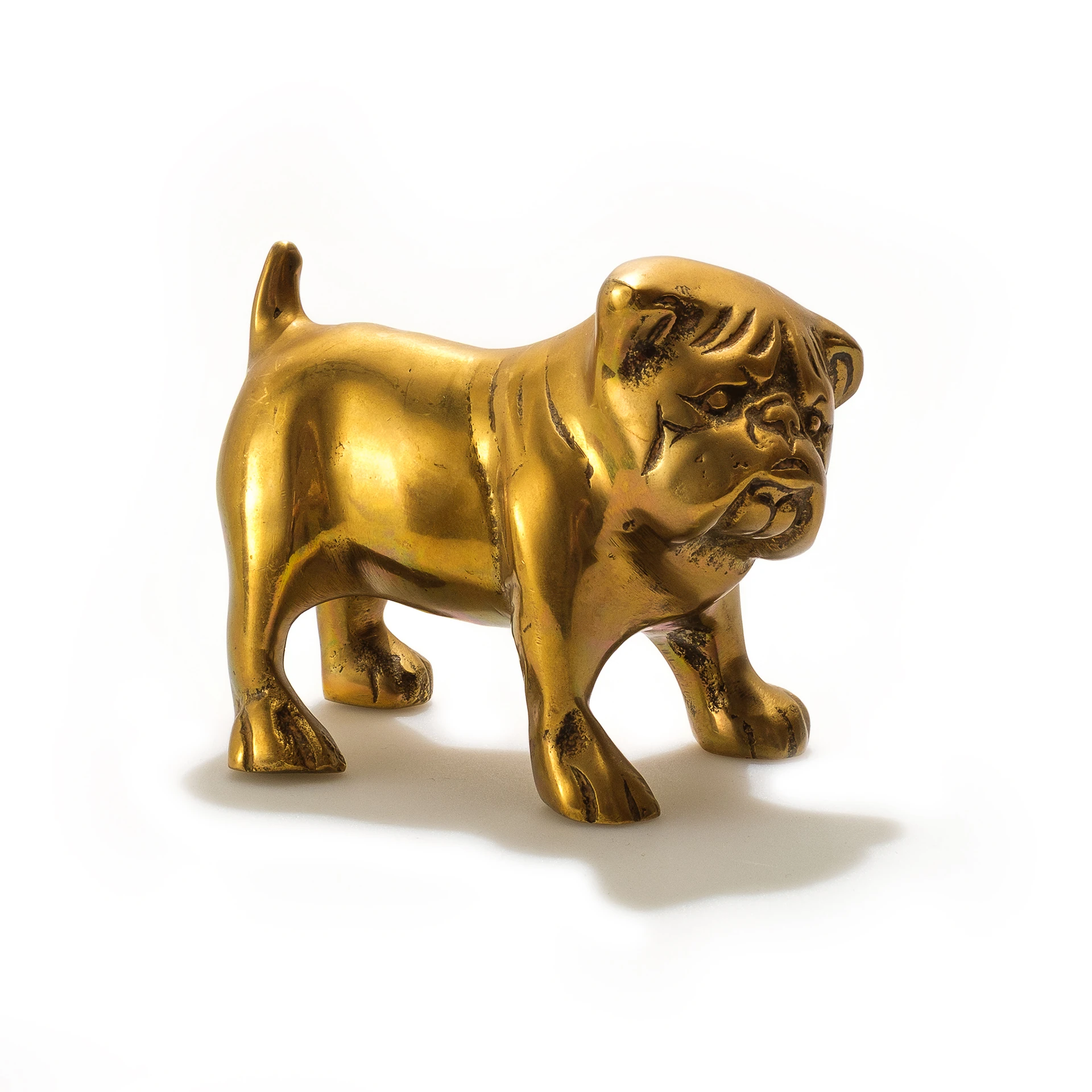 1970’ler Vintage Pirinç Köpek Heykelciği