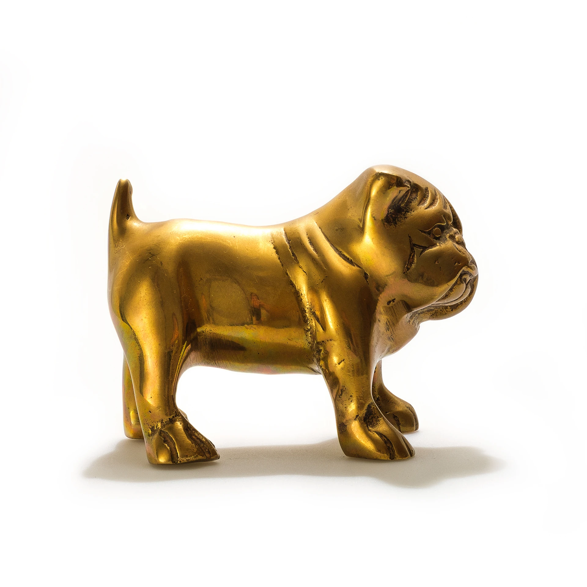 1970’ler Vintage Pirinç Köpek Heykelciği