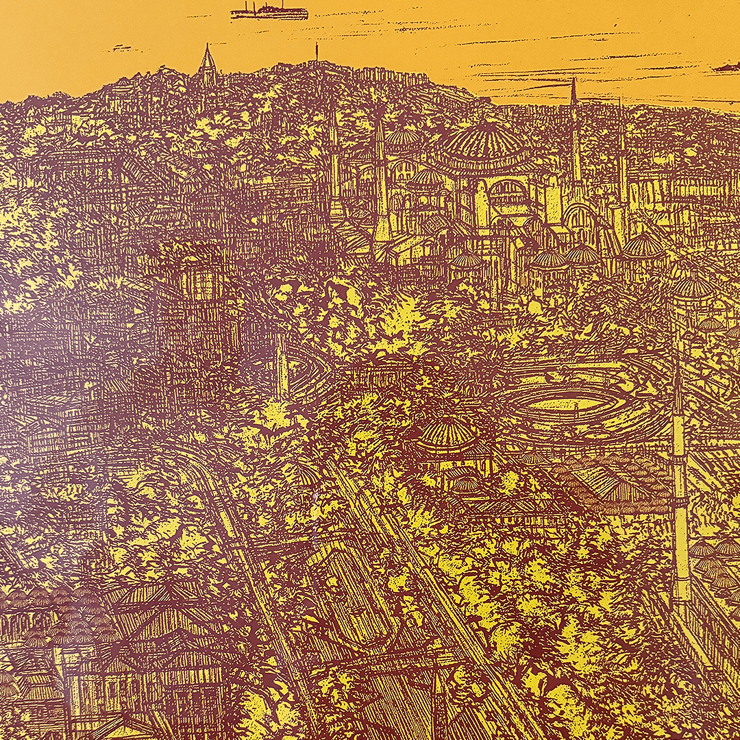 Devrim Erbil - 14/100 İstanbul; Sultanahmet 2009 - 80x75 cm Orijinal Islak İmzalı Serigrafi Baskı