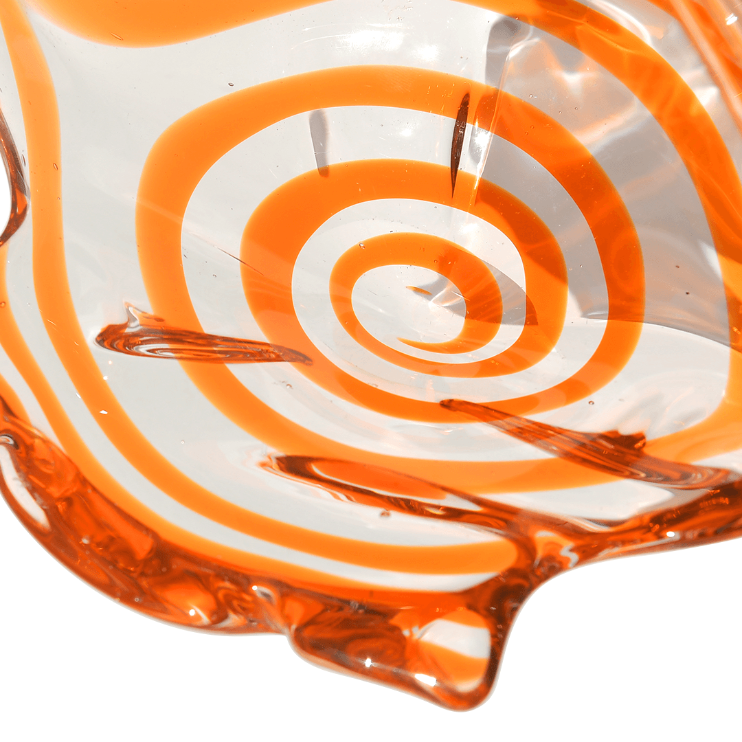 İtalyan Murano Spiral Özel Koleksiyon Orange Şekerlik