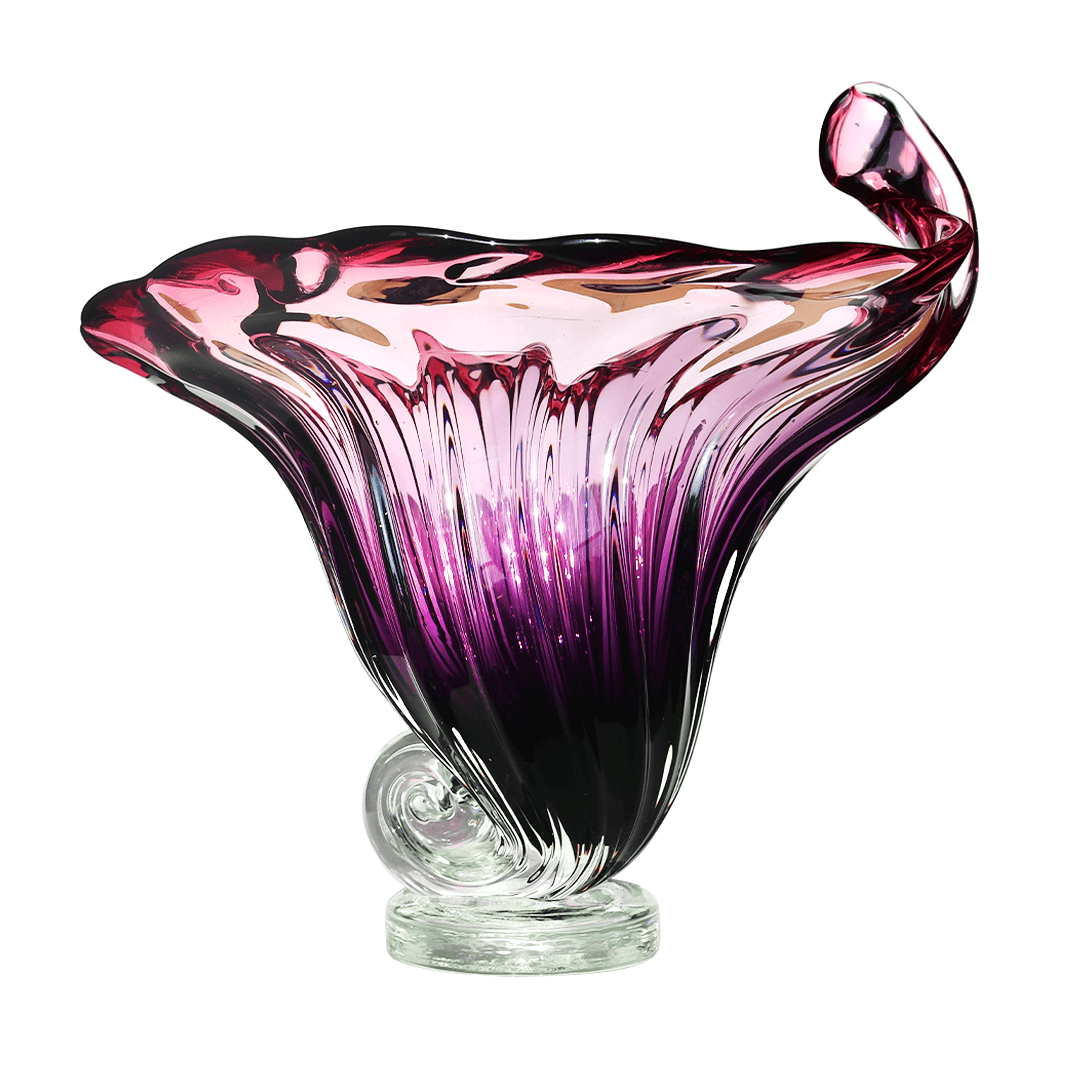 Çekoslovakya’dan Art Glass Chřibská Bohemia Josef Hospodka Tasarımı Dev Kase