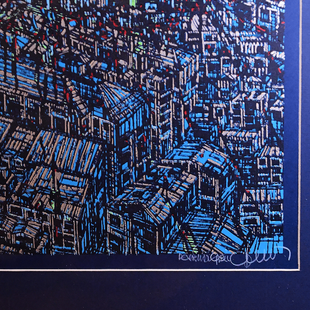 Devrim Erbil 38/50 Galata Şiirsel Soyutlama (A) 2015 80x75 cm Orijinal Islak İmzalı Serigrafi Baskı