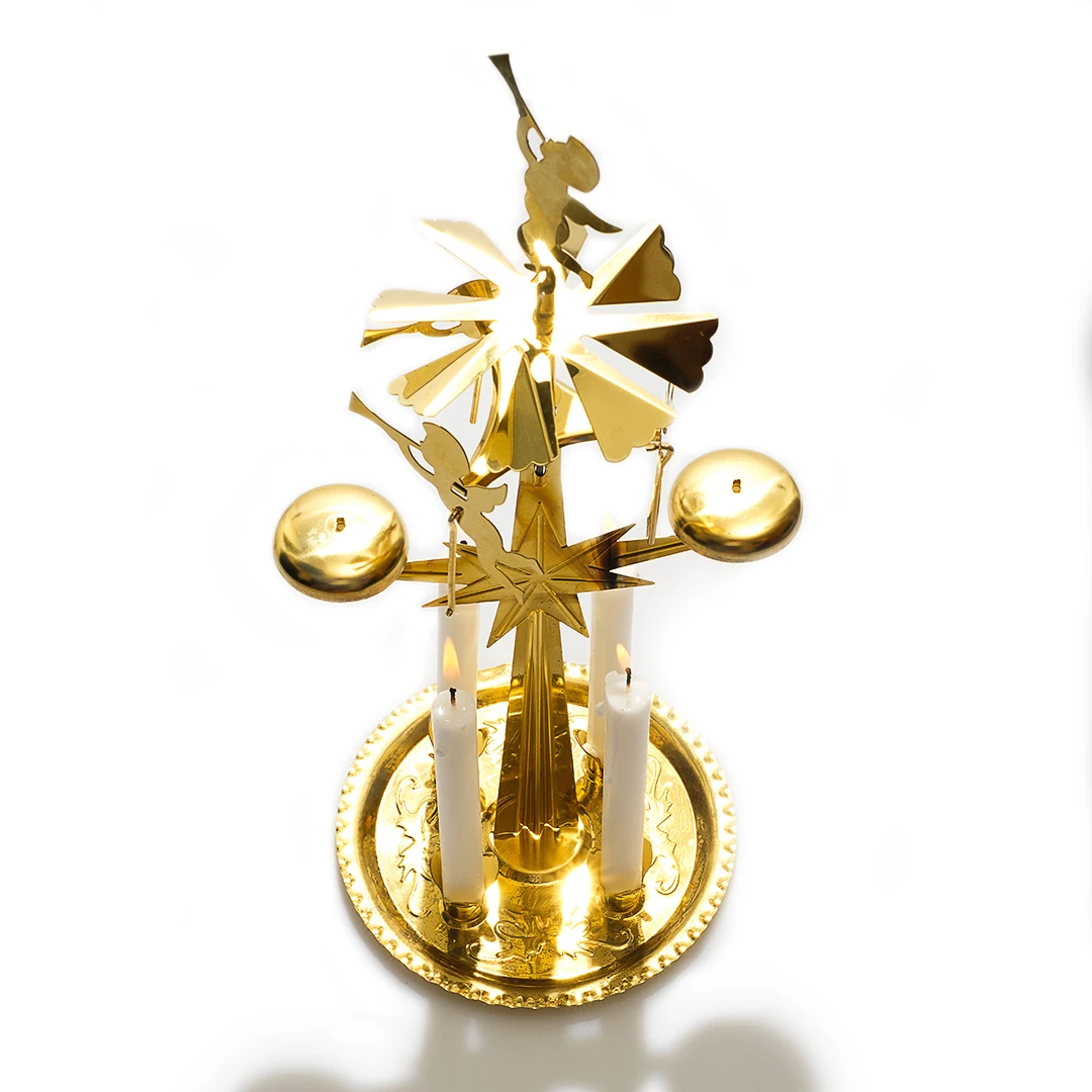 İsveç'ten Pirinç Sesli Dilek Mumlu Melekli Çan