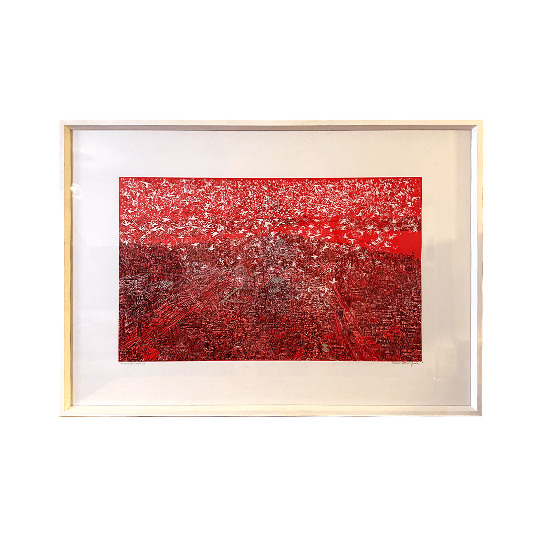 Devrim Erbil 34/100 İstanbul’da Kuşlar 2020 70x100 cm Orijinal Islak İmzalı Serigrafi Baskı