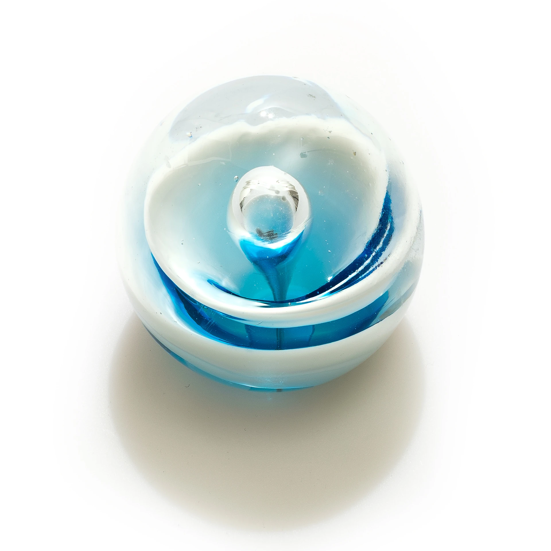 Antika İtalya Bullicante Murano Cam El Yapımı Kağıt Ağırlığı