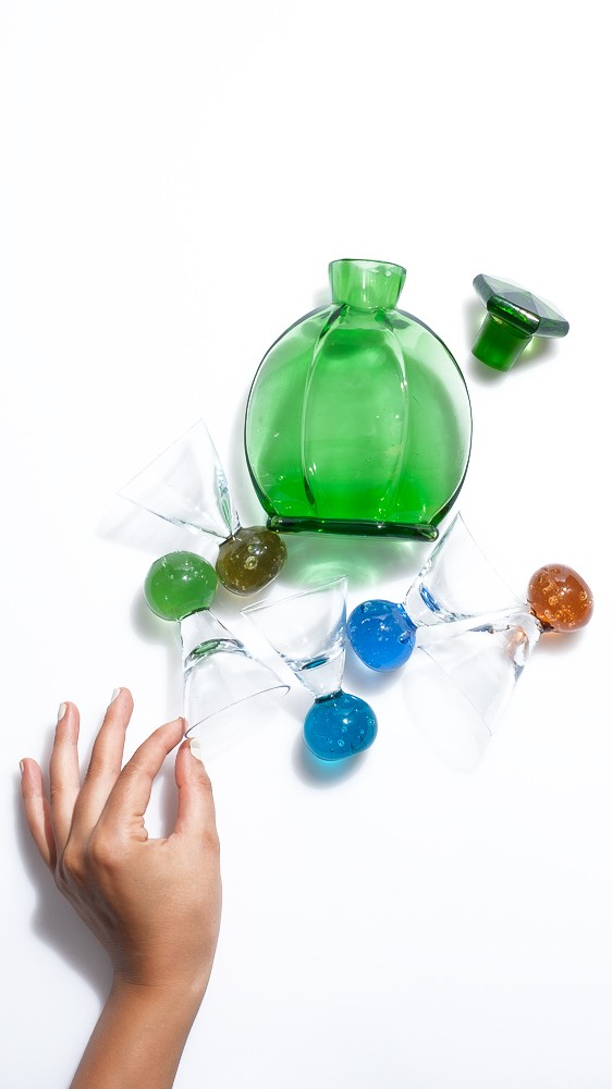 Vintage Circleware Fireball Kristal Likör Takımı