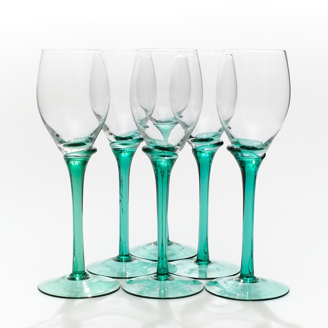 Vintage Libbey Aquamarine Şarap Kadehleri