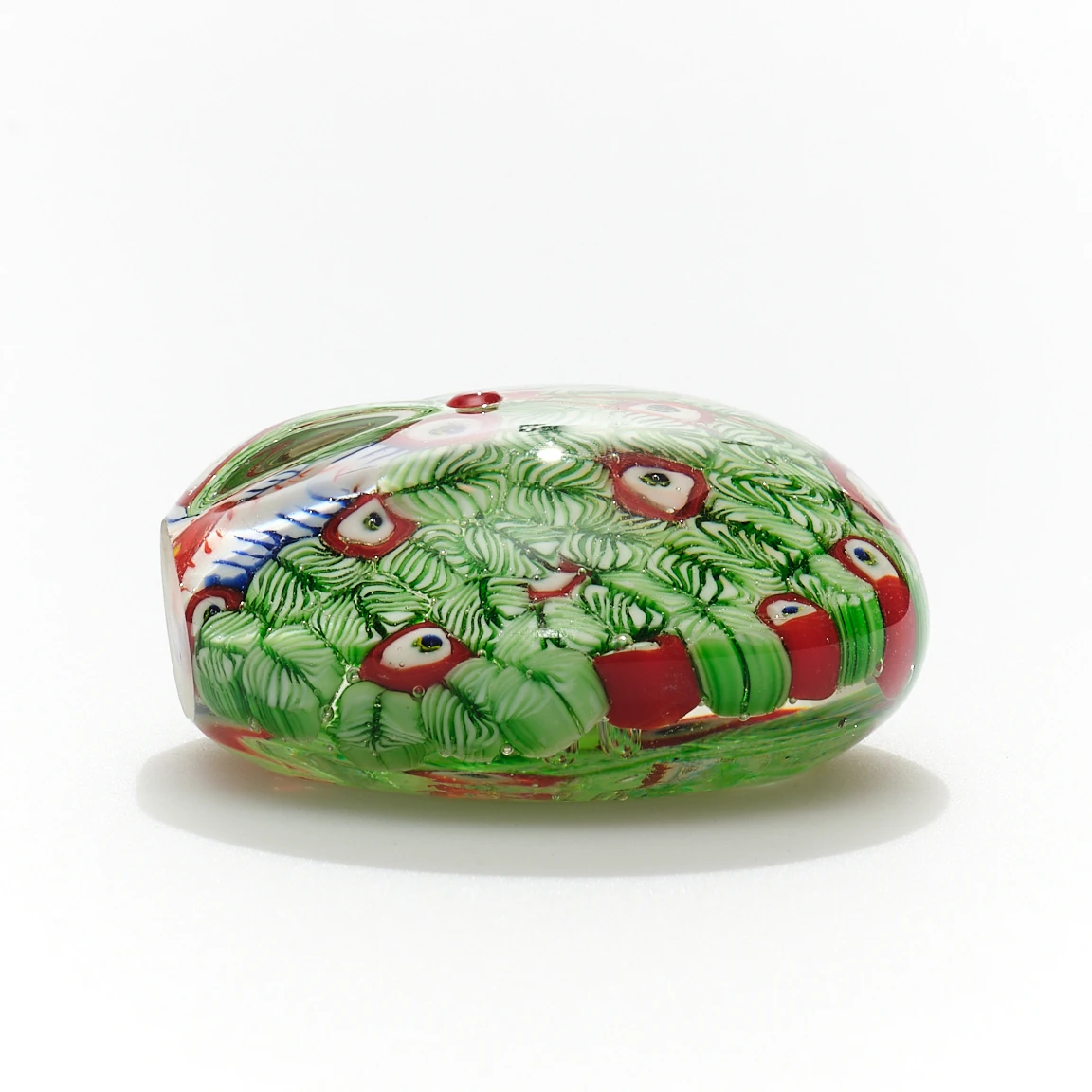 Vintage İtalya’dan Millefiori Tavuskuşu Cam Kağıt Ağırlığı