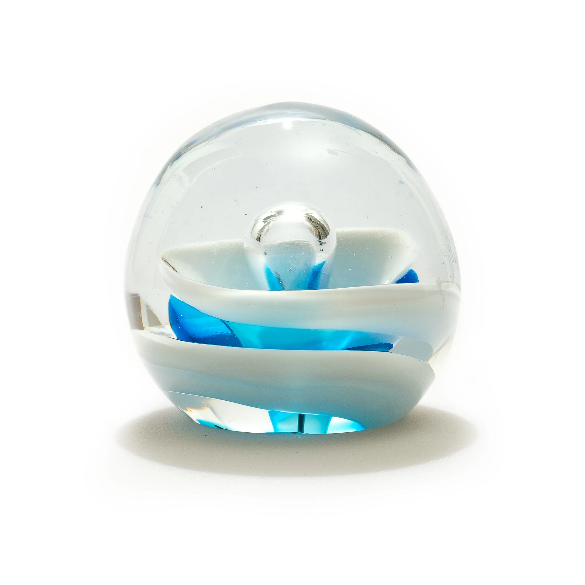 Antika İtalya Bullicante Murano Cam El Yapımı Kağıt Ağırlığı