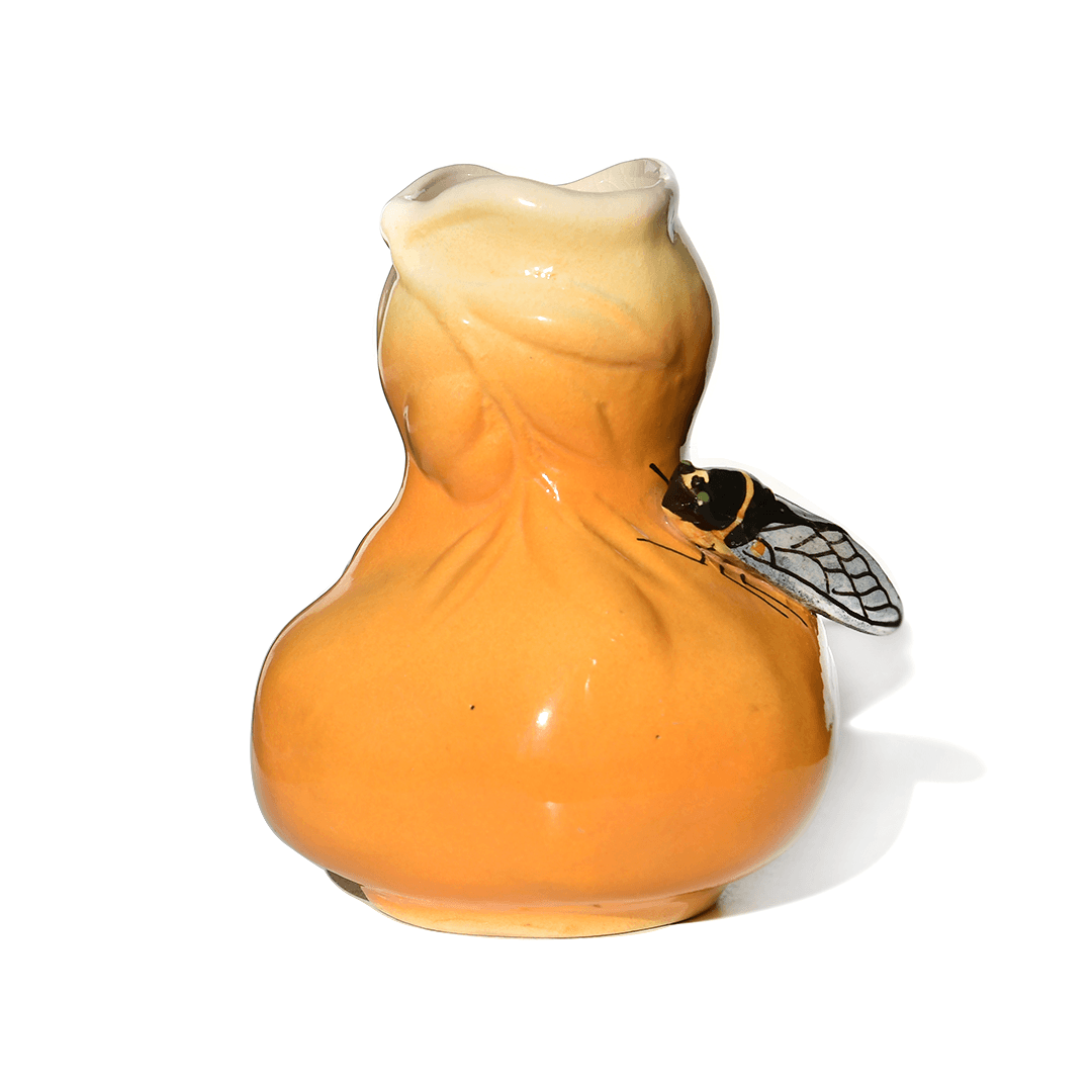 1930’lar Fransa’dan Weller Art Pottery, F. Sicard Sanatçı İmzalı “Cicada” Vazo