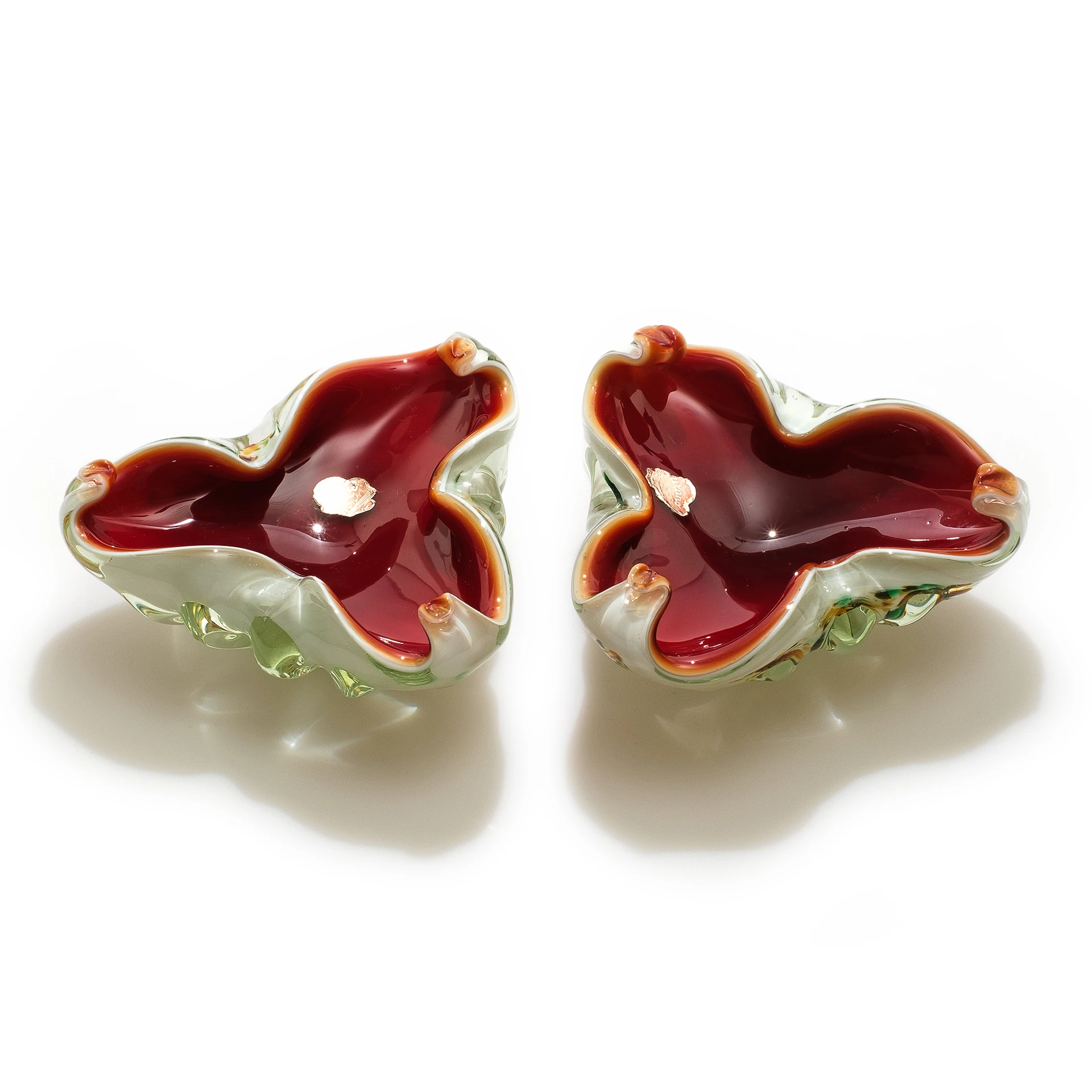 1950’ler İtalya’dan Orijinal Etiketli Murano Cam Küllük Seti