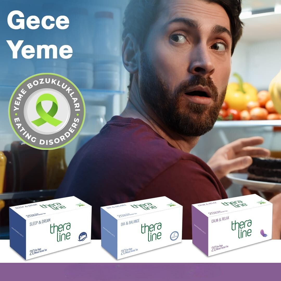 Theraline Gece Yeme 3 Paket Bitki Çayı Saklama Kutusu ile Birlikte