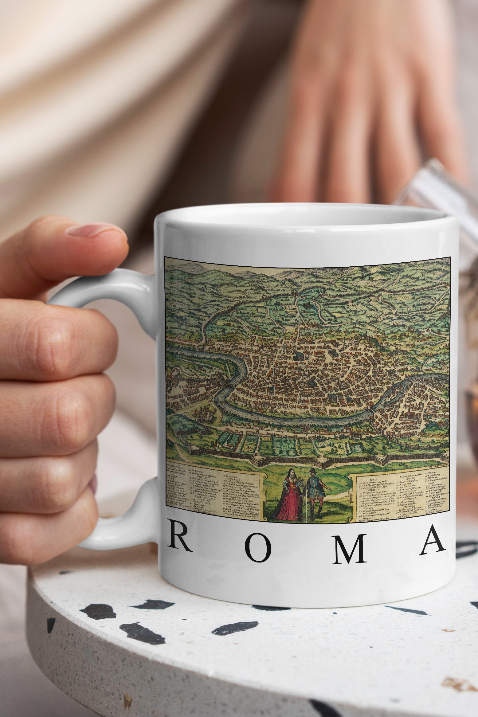 Roma Haritası (1550) Kupa Bardak