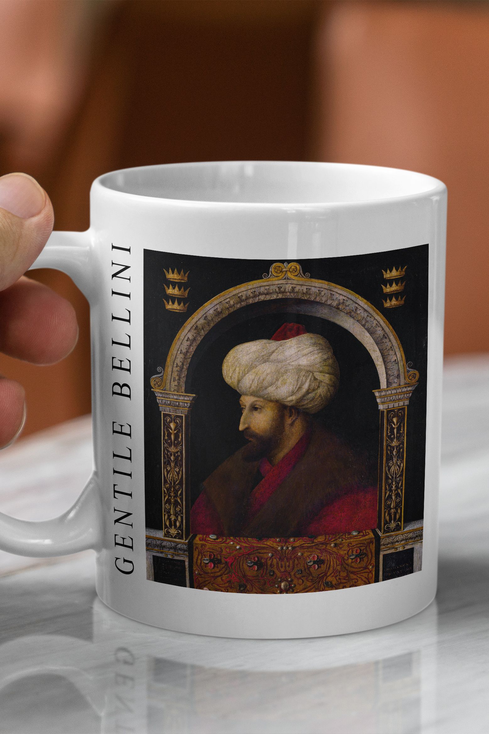 Gentile Bellini - Fatih Sultan Mehmed Portresi Kupa Bardak