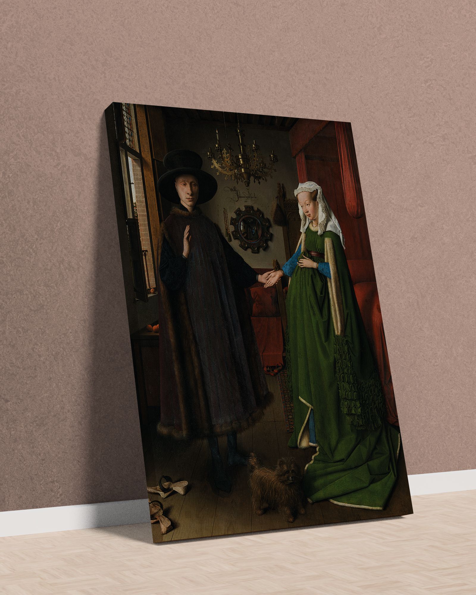 Jan Van Eyck - Arnolfini'nin Evlenmesi Kanvas Tablo