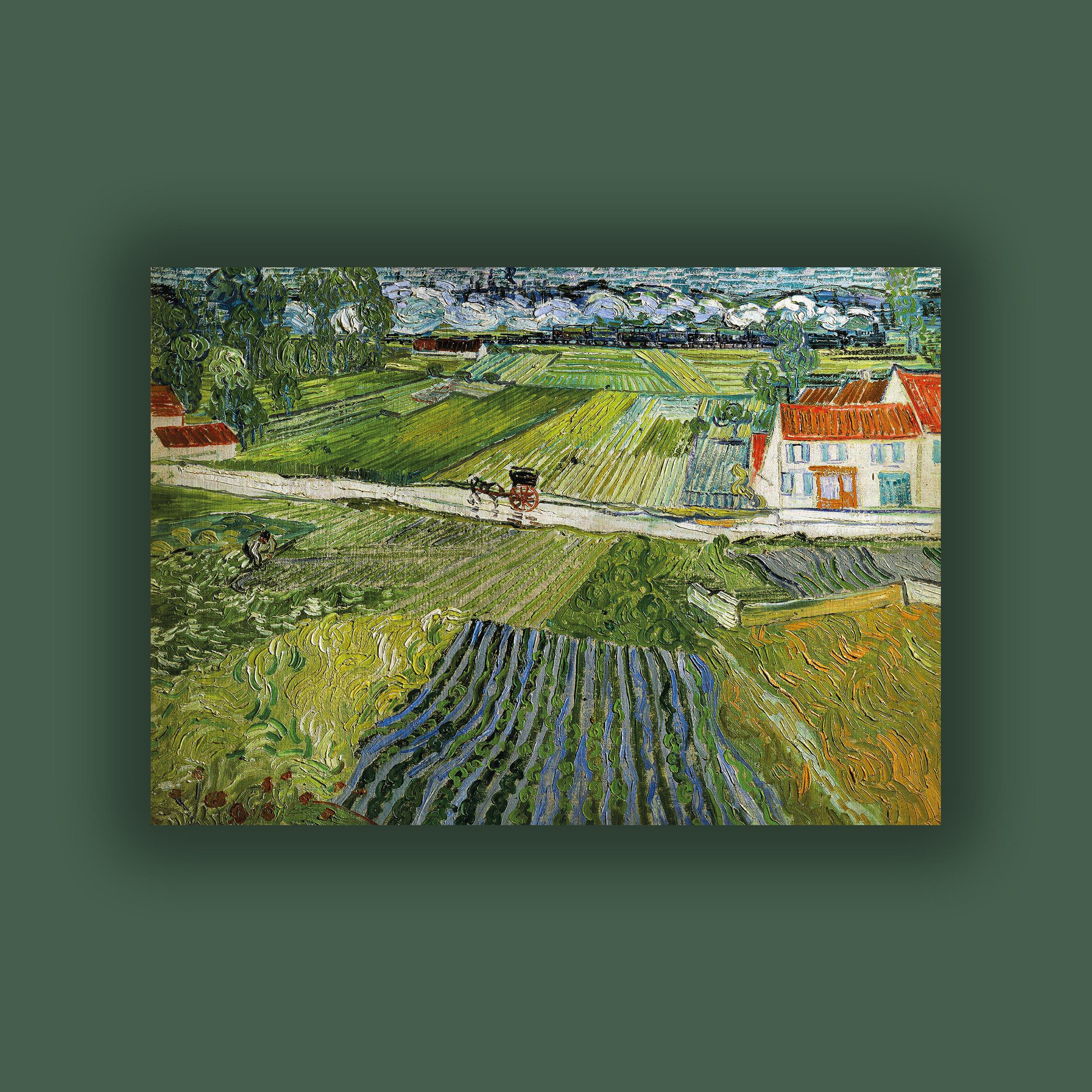 Yağmurda Auvers Manzarası Poster - Vincent van  Gogh