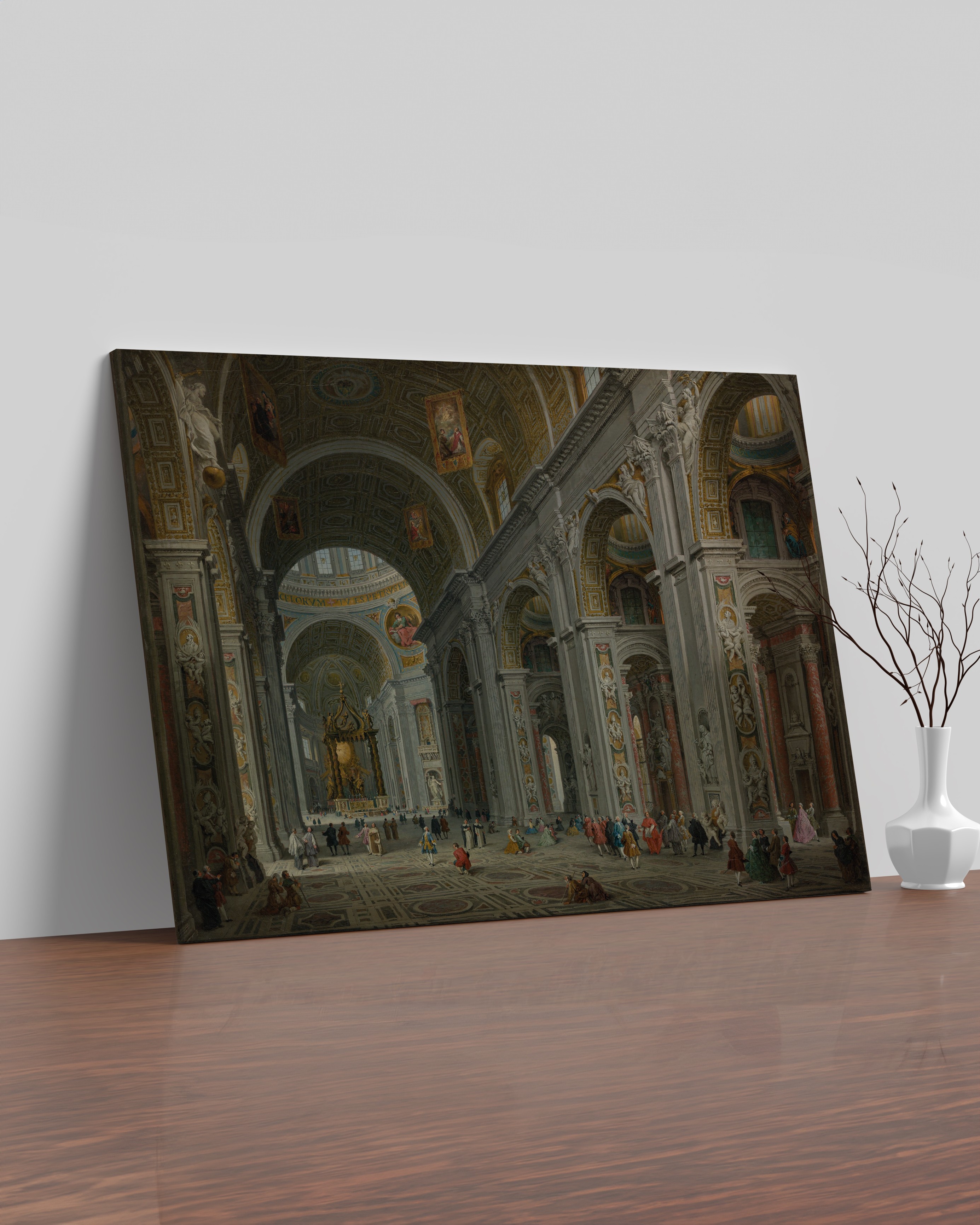 Giovanni Paolo Panini - Aziz Petrus Bazilikası Kanvas Tablo