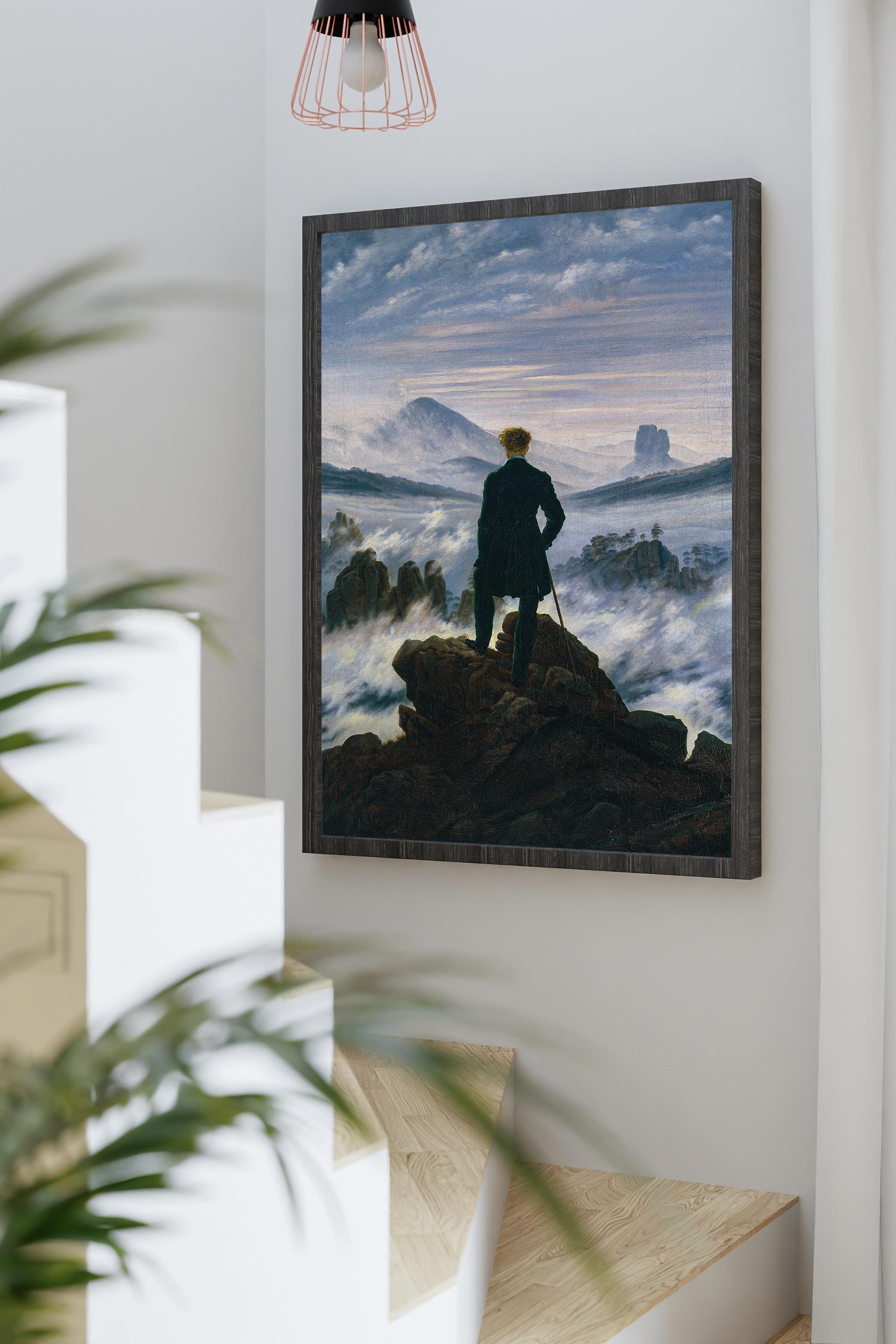 Caspar David Friedrich - Bulutların Üzerinde Yolculuk Poster
