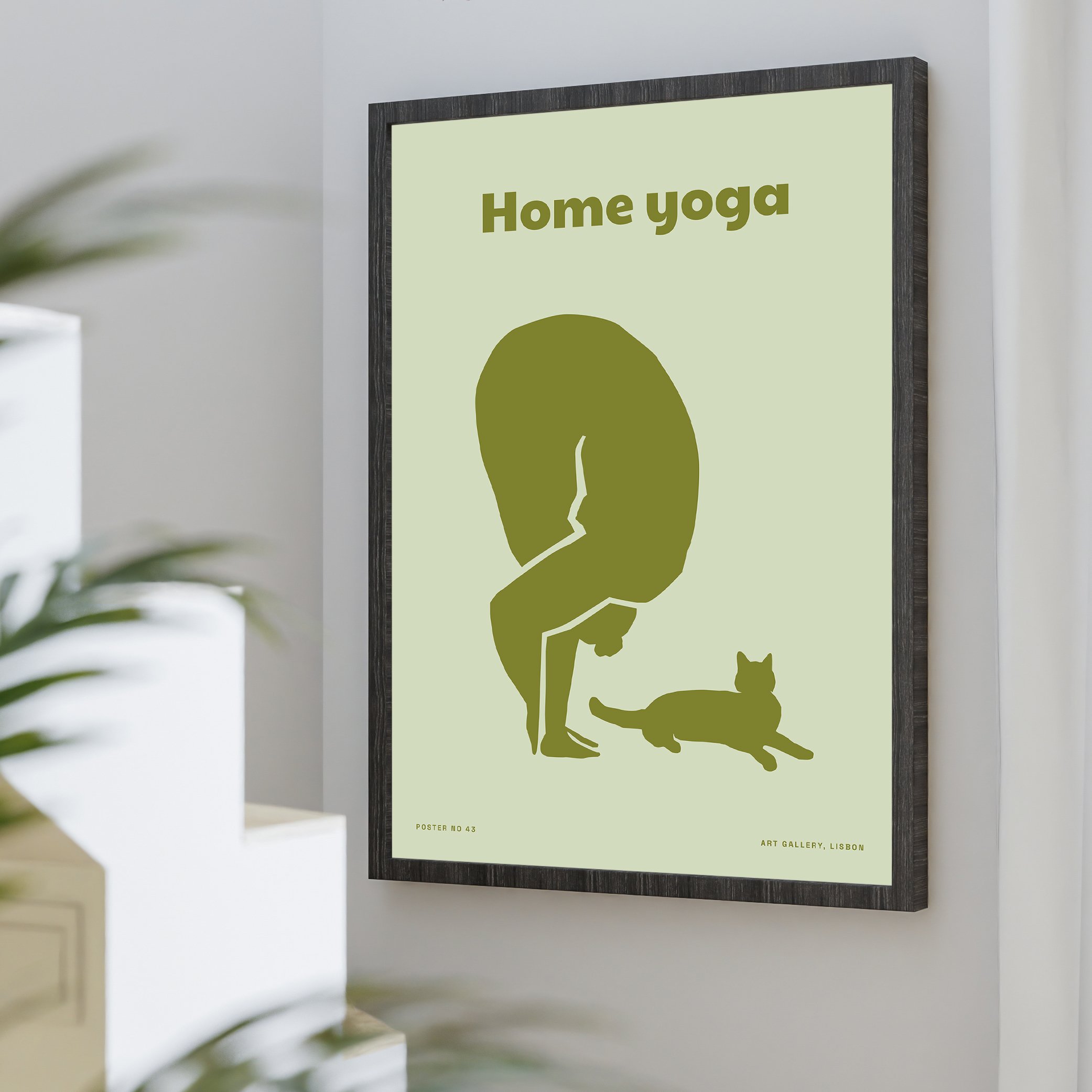 Minimalist Yoga Posteri (Pada Hastasana)