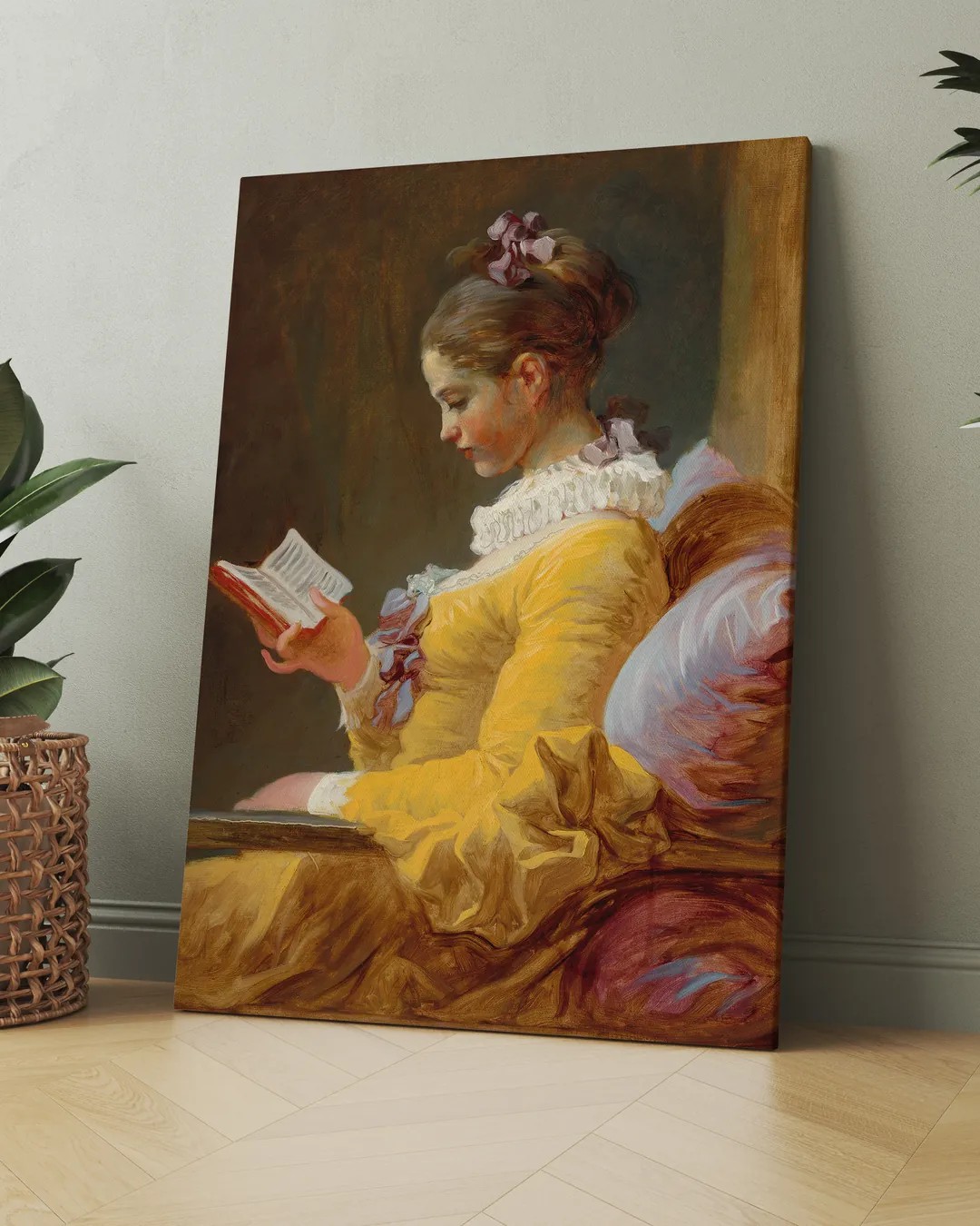 Jean-Honoré Fragonard - Okuyan Genç Kız Kanvas Tablo