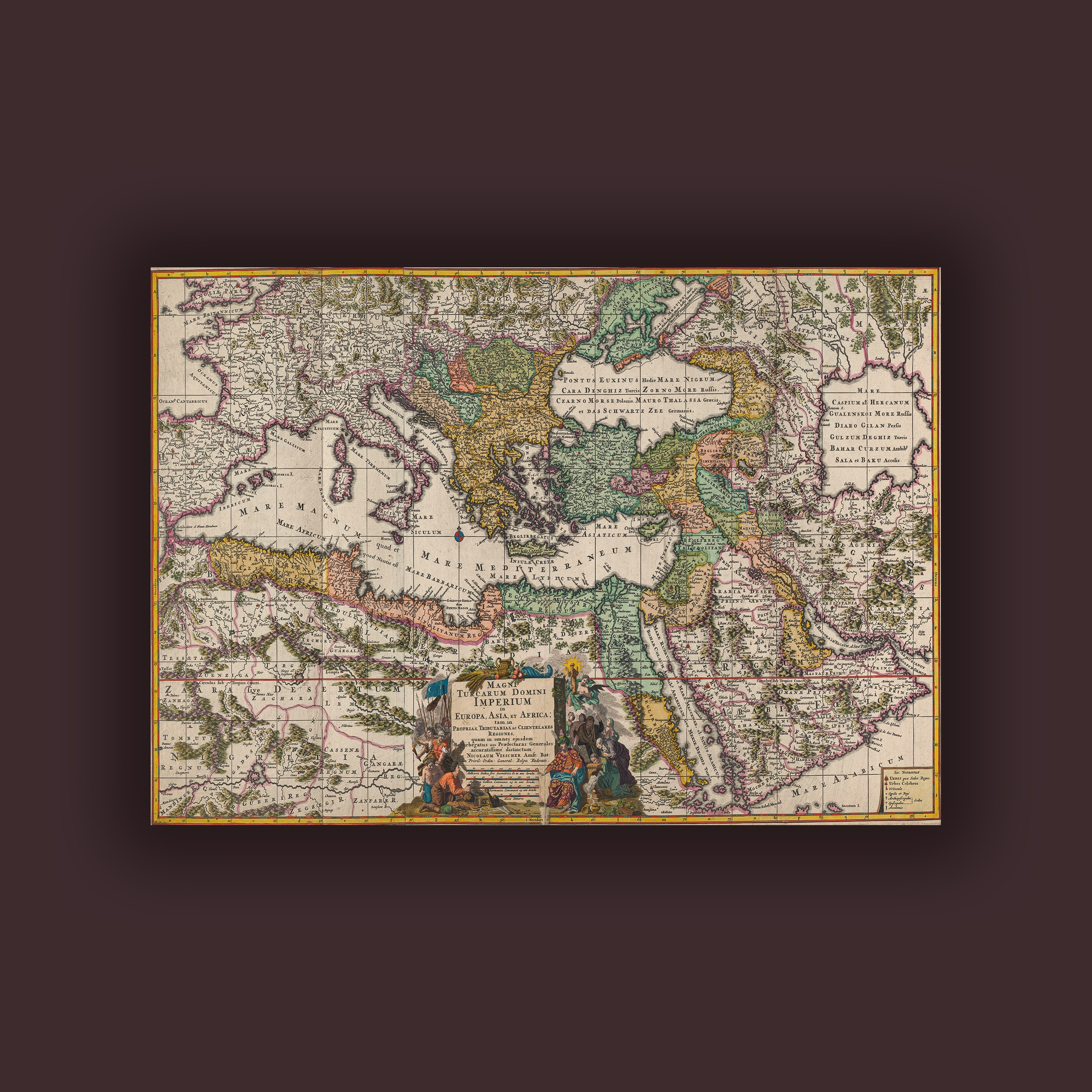 Nicolaes Visscher - Türk İmparatorluğu Haritası Poster