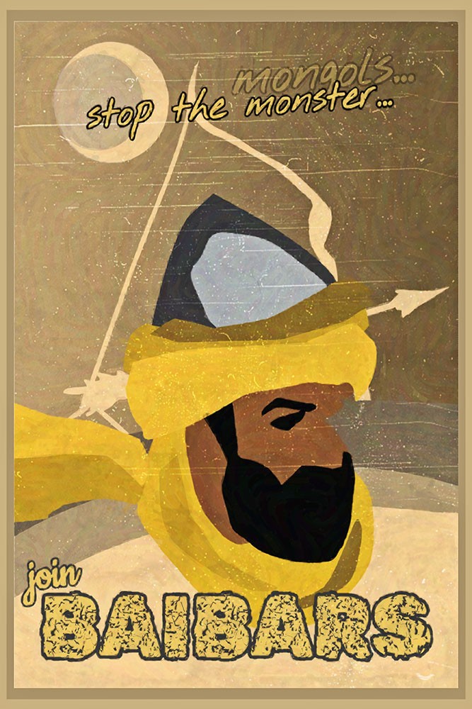 Sultan Baybars Vintage Propaganda Posteri