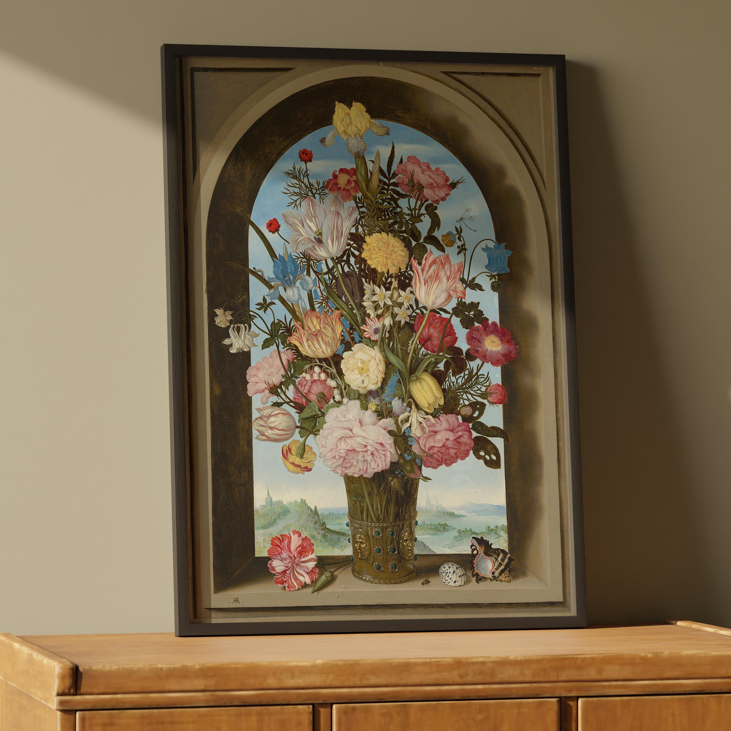 Ambrose Bosschaert - Pencerede Vazo Posteri