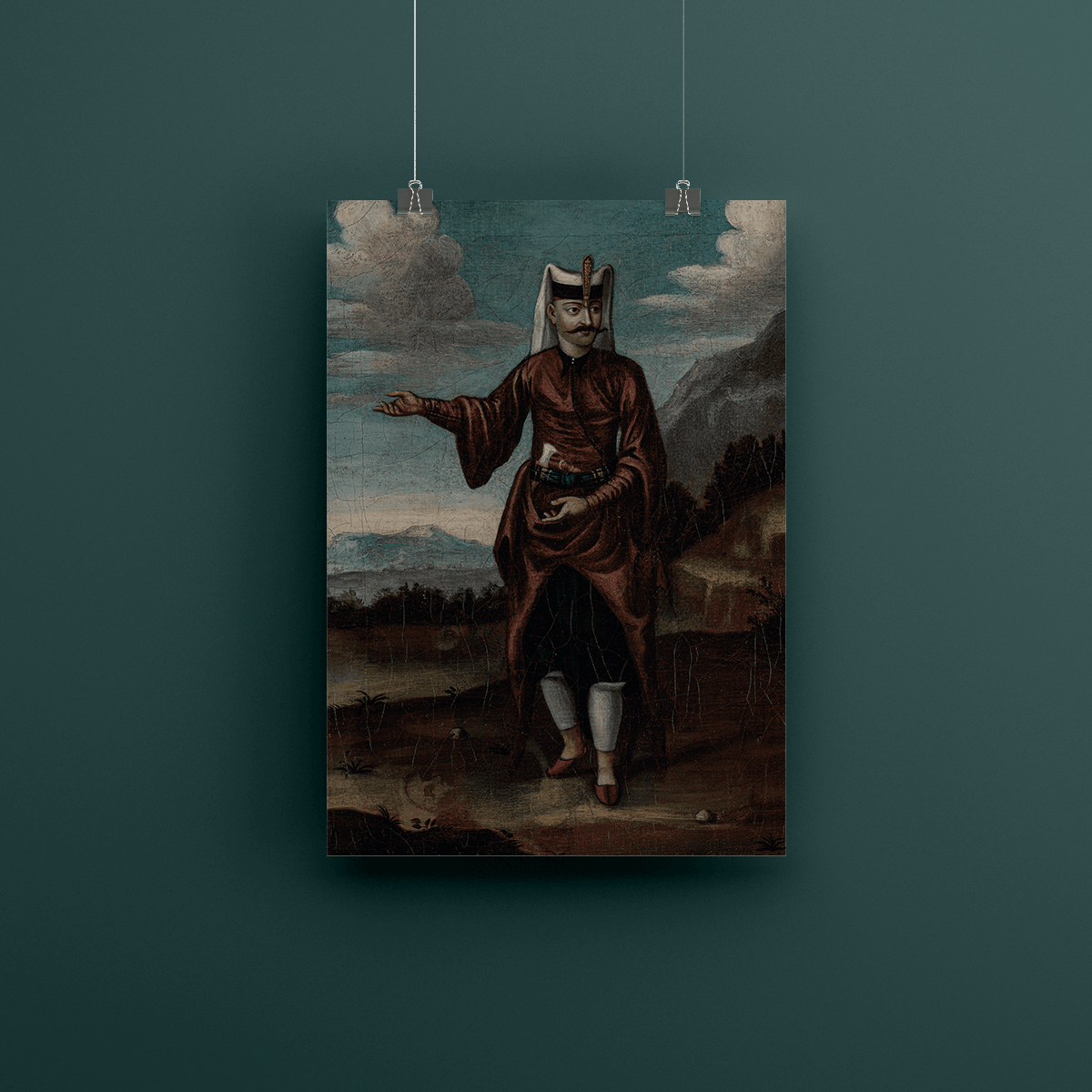 Jean Baptiste Vanmour - Bir Yeniçeri Askeri Poster