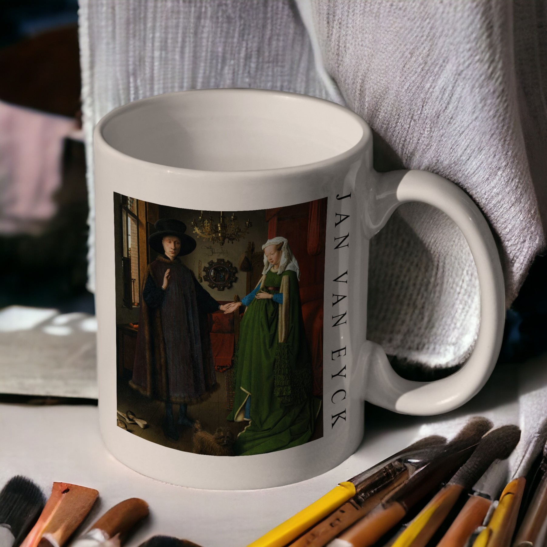 Jan Van Eyck - Arnolfini'nin Evlenmesi Kupa Bardak
