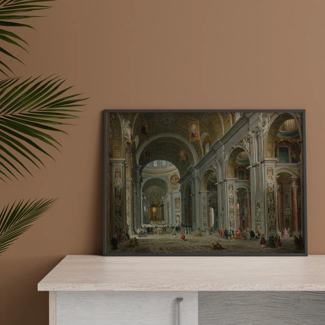 Giovanni Paolo Panini - Aziz Petrus Bazilikası Poster