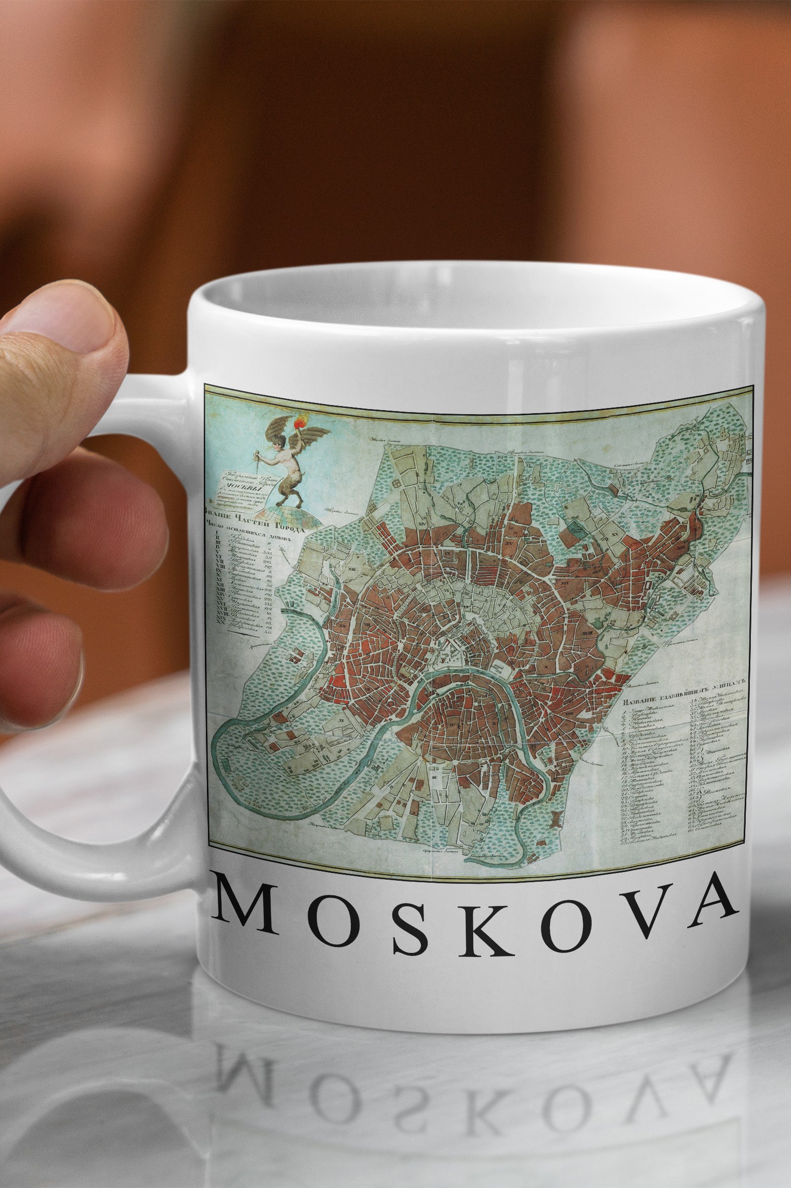 Moskova Haritası (1813) Kupa Bardak