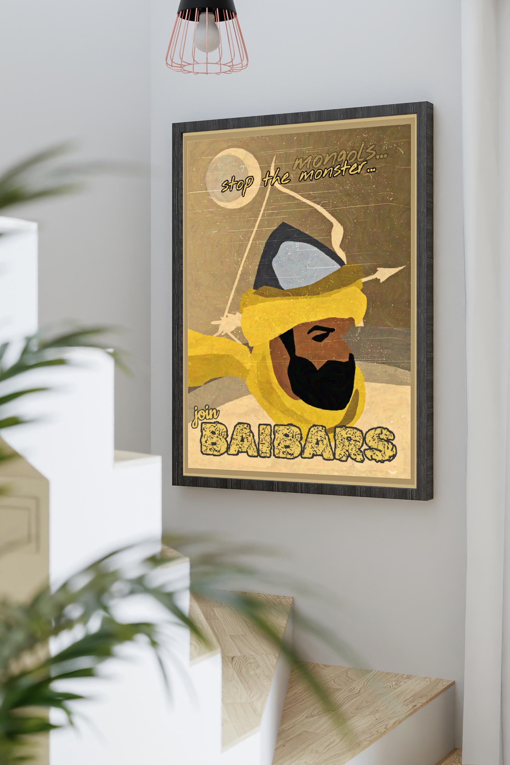 Sultan Baybars Vintage Propaganda Posteri