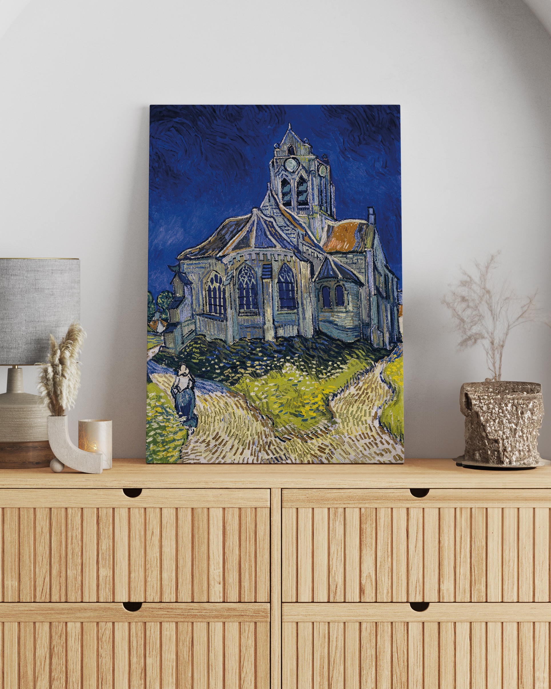Vincent van Gogh - Auvers'deki Kilise Kanvas Tablo