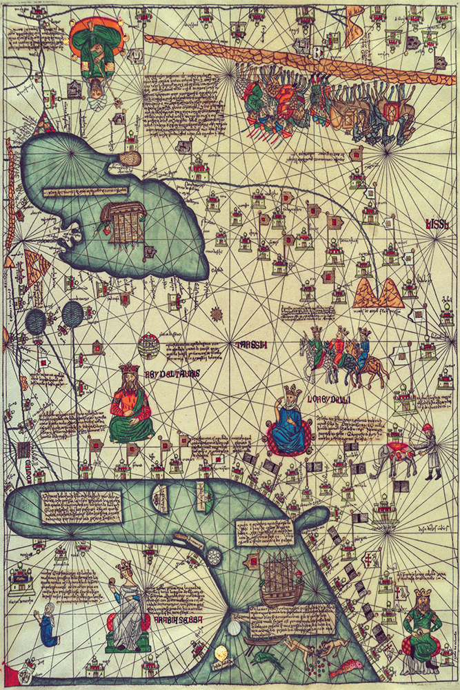 Abraham Cresques - Katalan Atlası'nda Batı Asya Posteri (1375)