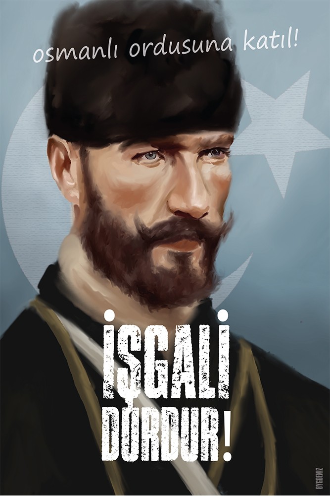 Binbaşı Mustafa Kemal - Trablusgarp Savaşı Propaganda Posteri