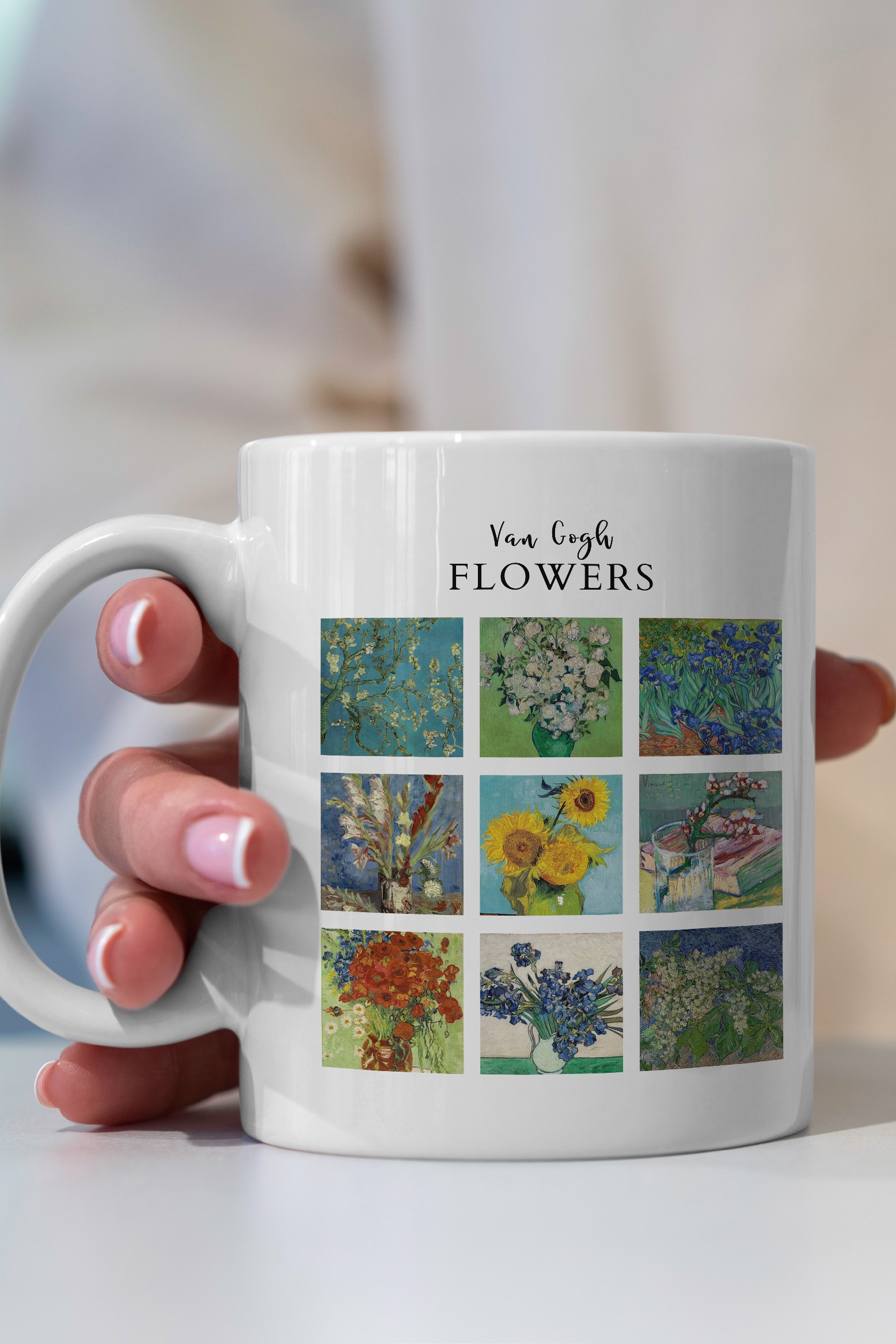 Van Gogh'un Çiçekleri Kupa Bardak