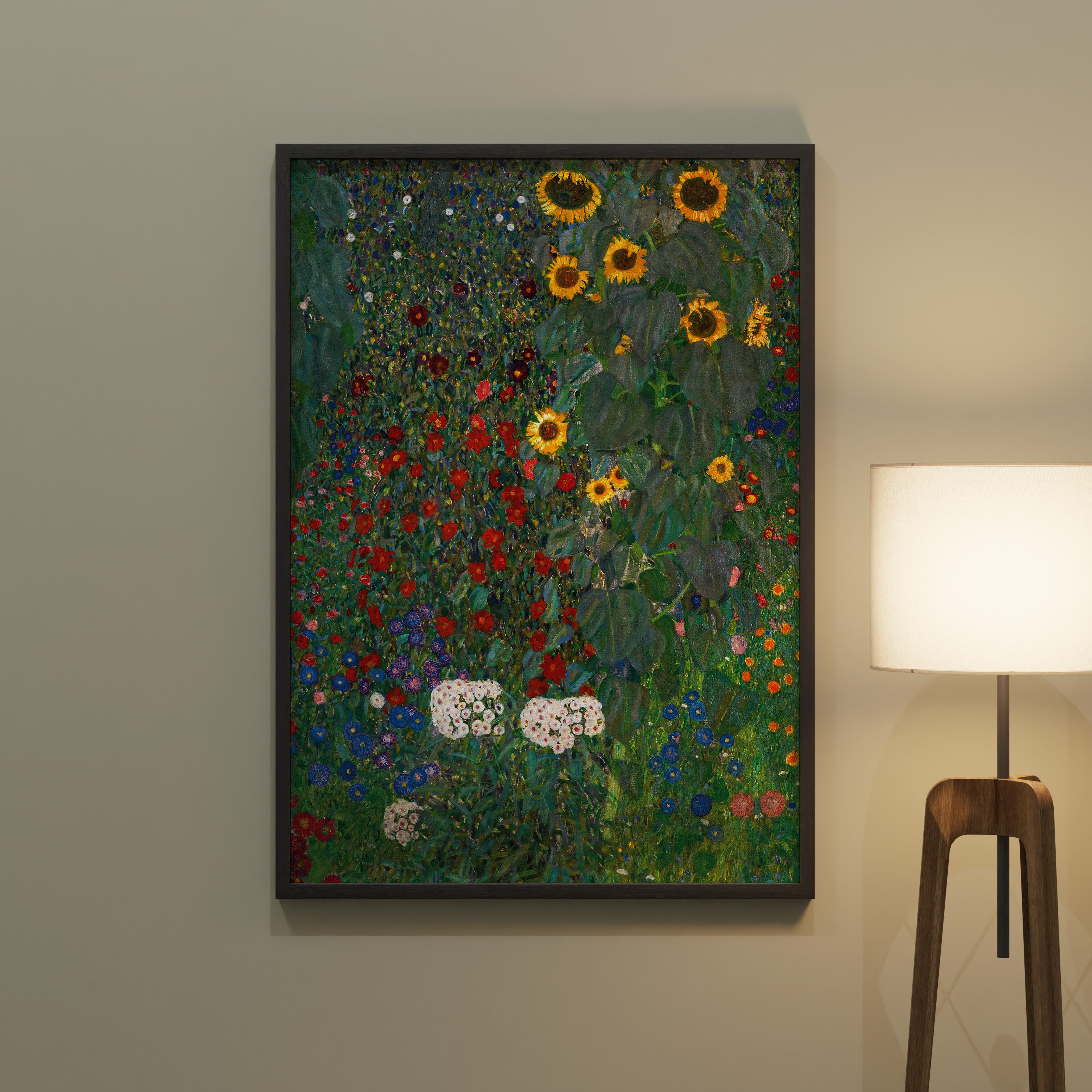 Gustav Klimt - Çiçek Bahçeleri Poster