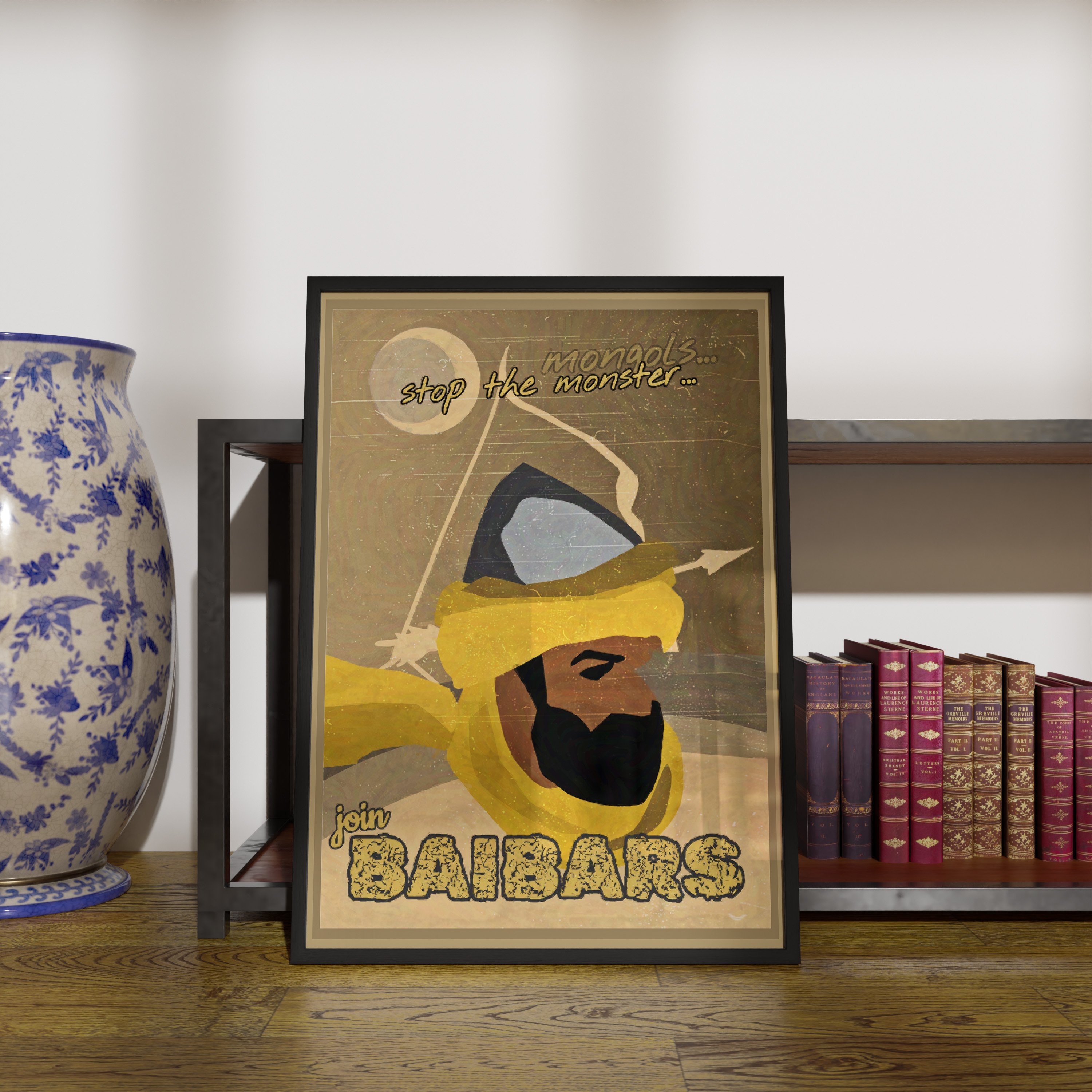 Sultan Baybars Vintage Propaganda Posteri