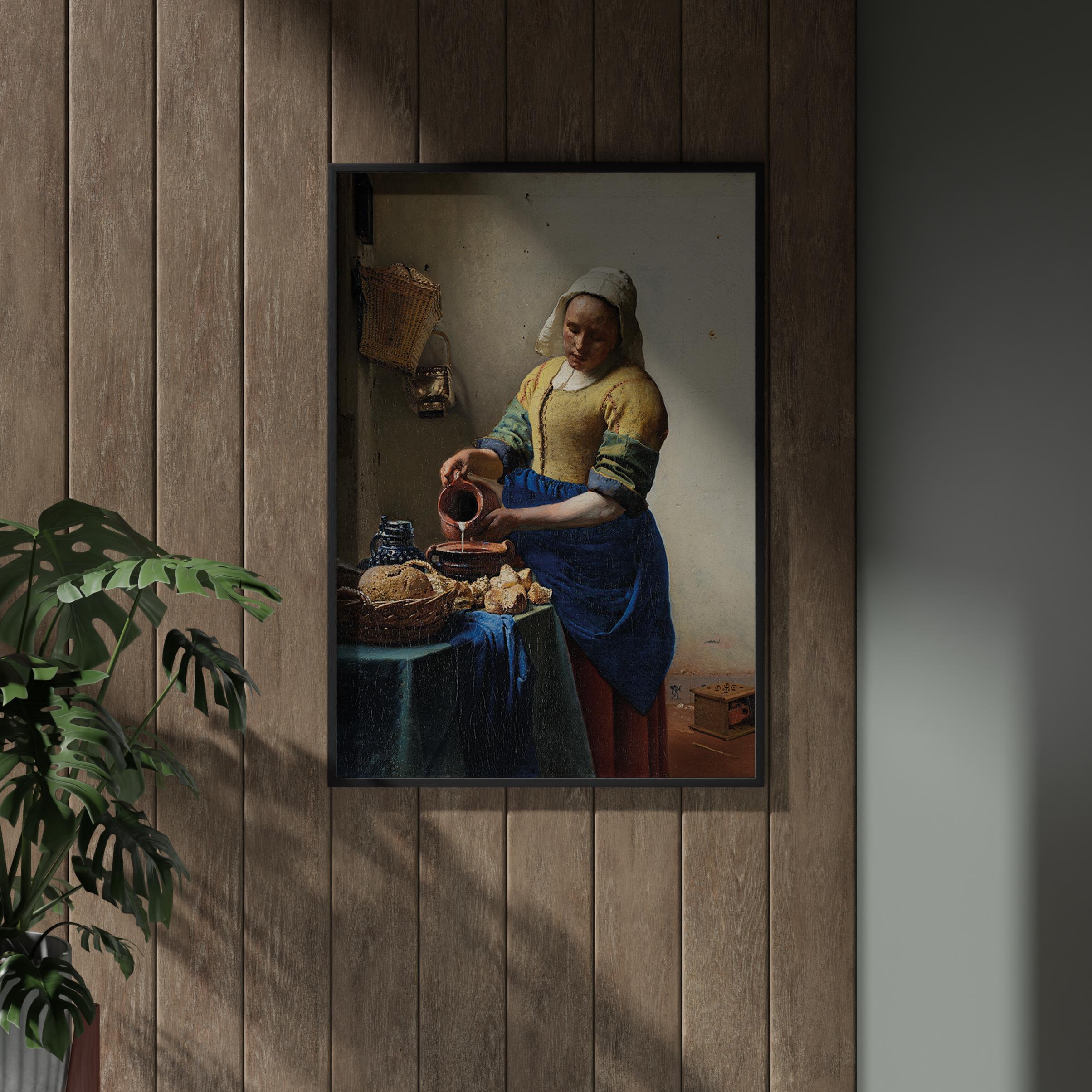 Johannes Vermeer - Sütçü Kız Poster