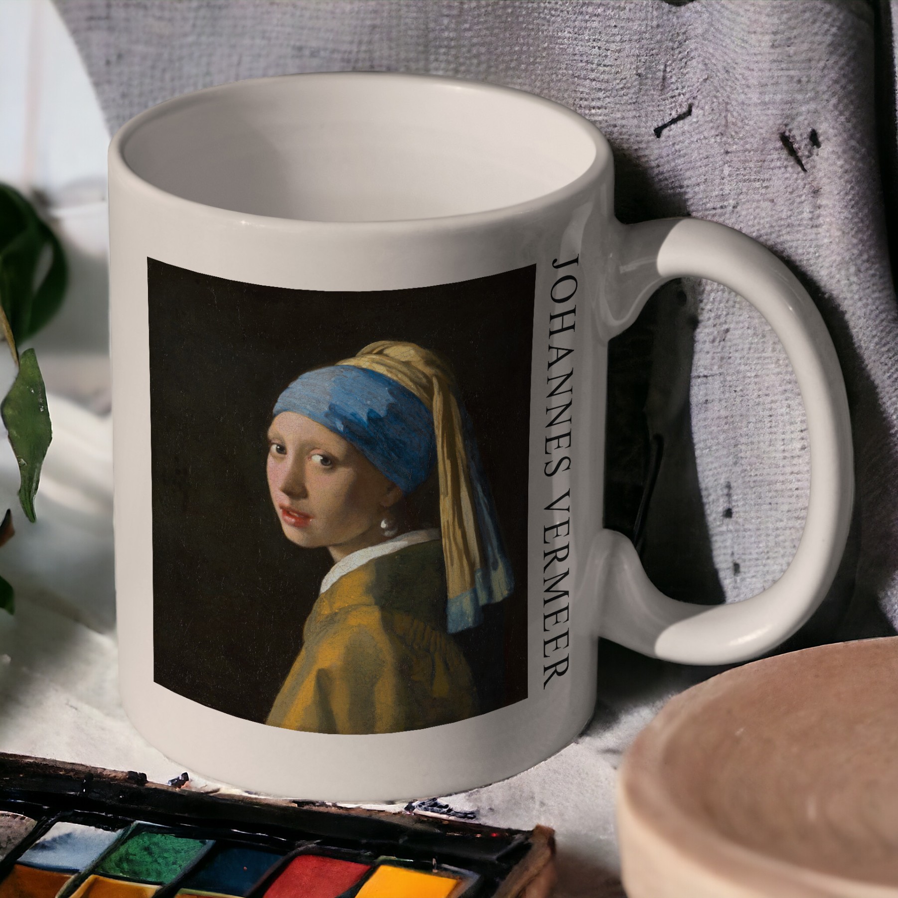 Johannes Vermeer - İnci Küpeli Kız Kupa Bardak