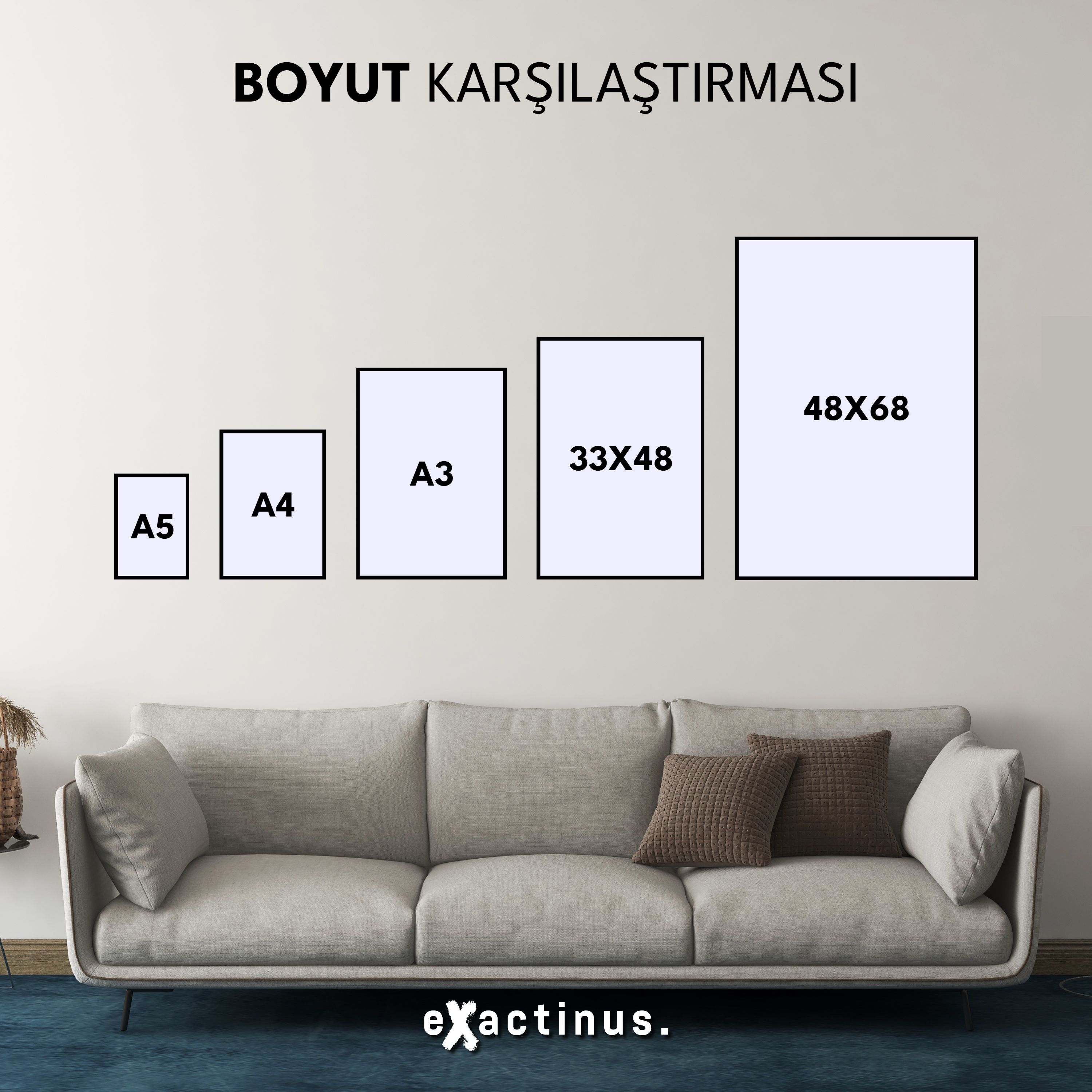 Kanuni Sultan Süleyman Minyatürlü Üç Parçalı Poster Tablo Seti - 1