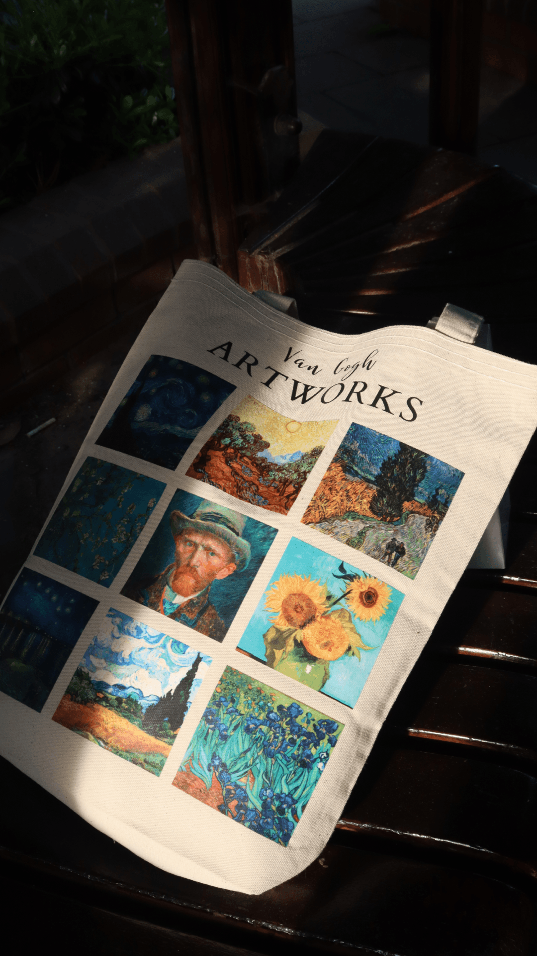 Van Gogh Baskılı Kanvas Bez Çanta
