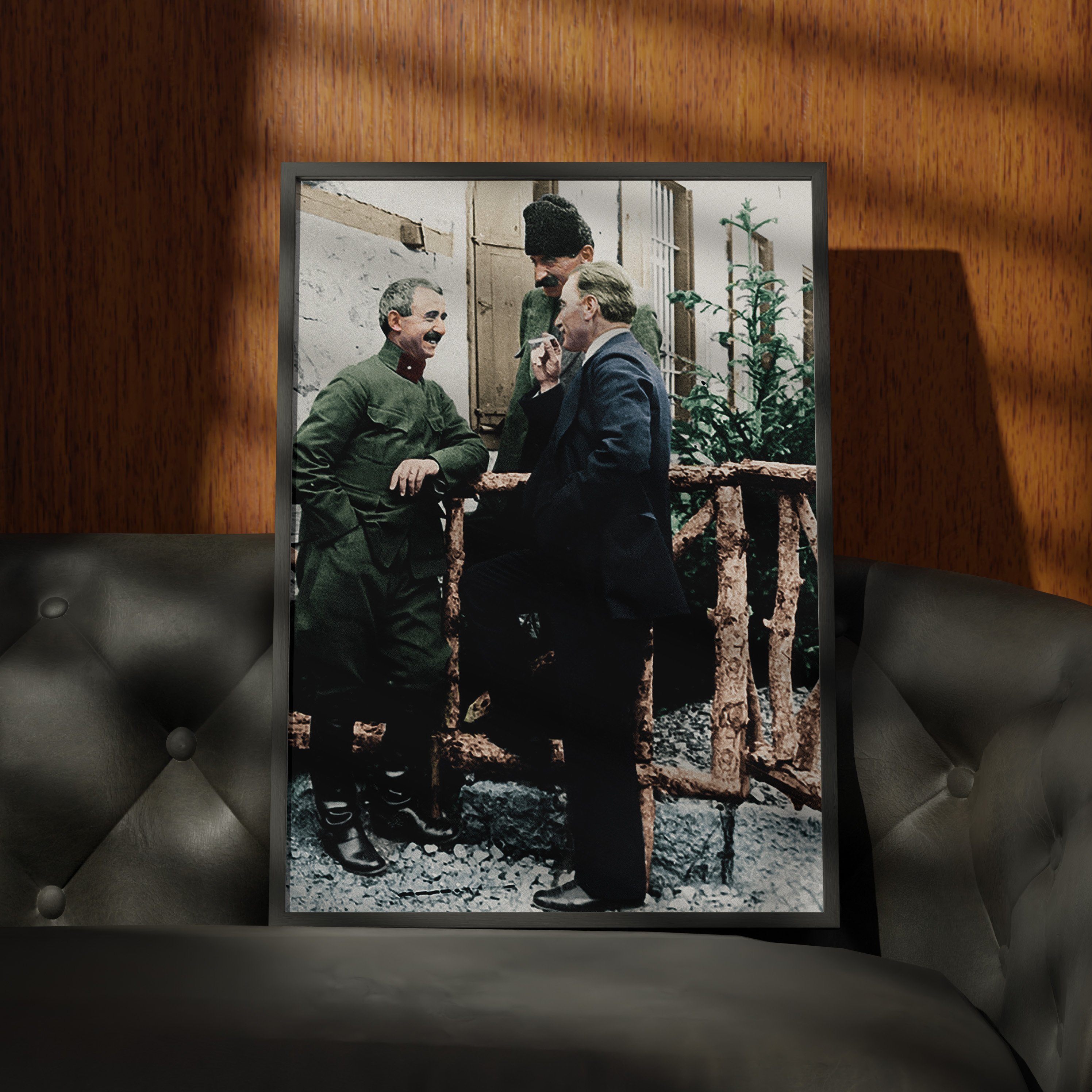 Mustafa Kemal Paşa, İsmet Paşa ve Albay İbrahim Çolak Renklendirme Poster